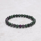 Natural Ruby Zoisite 6 mm Beaded Gemstone Bracelet