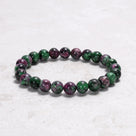 Natural Ruby Zoisite 8 mm Beaded Gemstone Bracelet