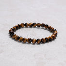 Natural Tiger Eye 6 mm Beaded Gemstone Bracelet