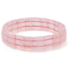 Rose Quartz 15mm Gemstone Bead Elastic Bracelet