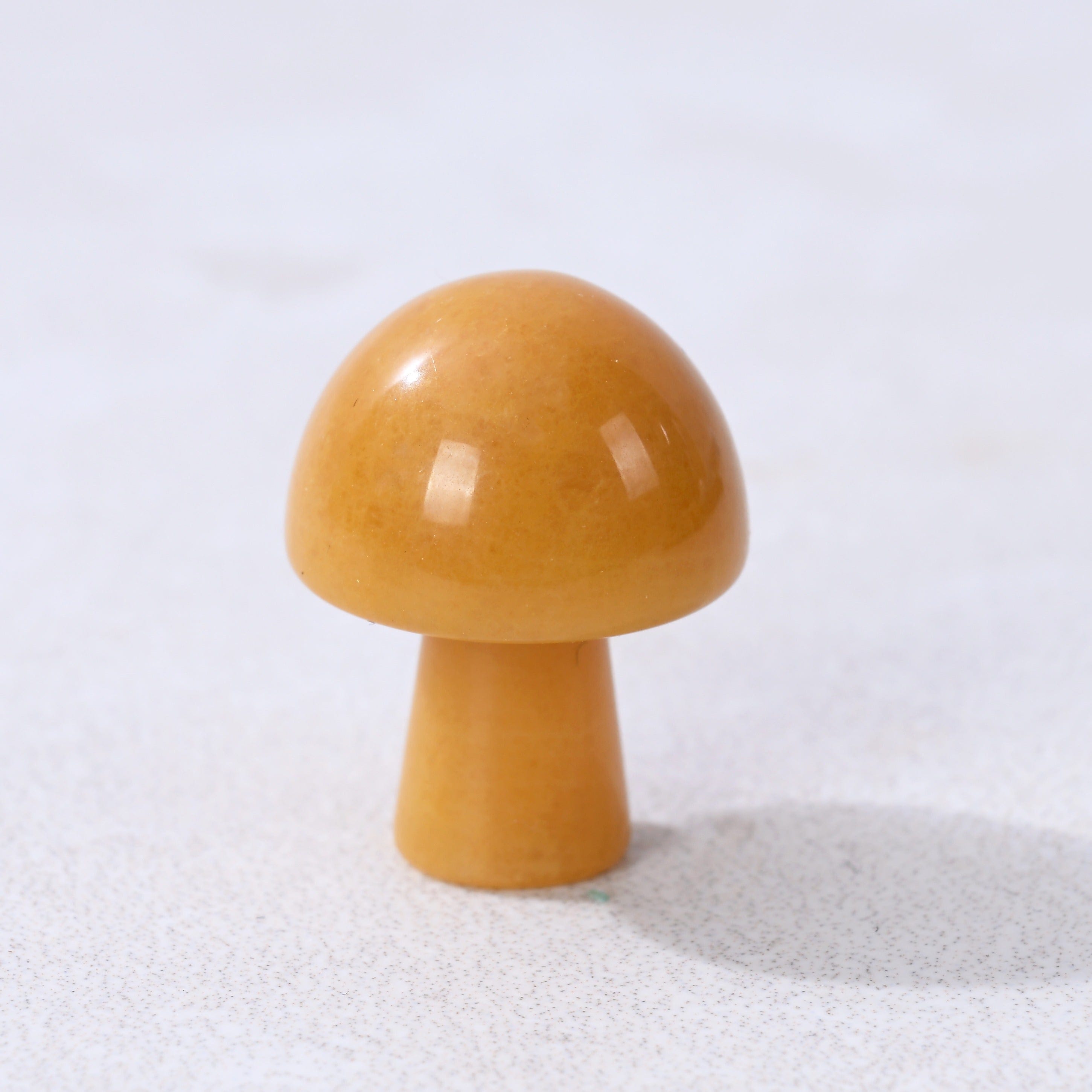 KALIFANO Gemstone Carvings 1" Yellow Jasper Mushroom Natural Gemstone Carving CV1-M-YJ