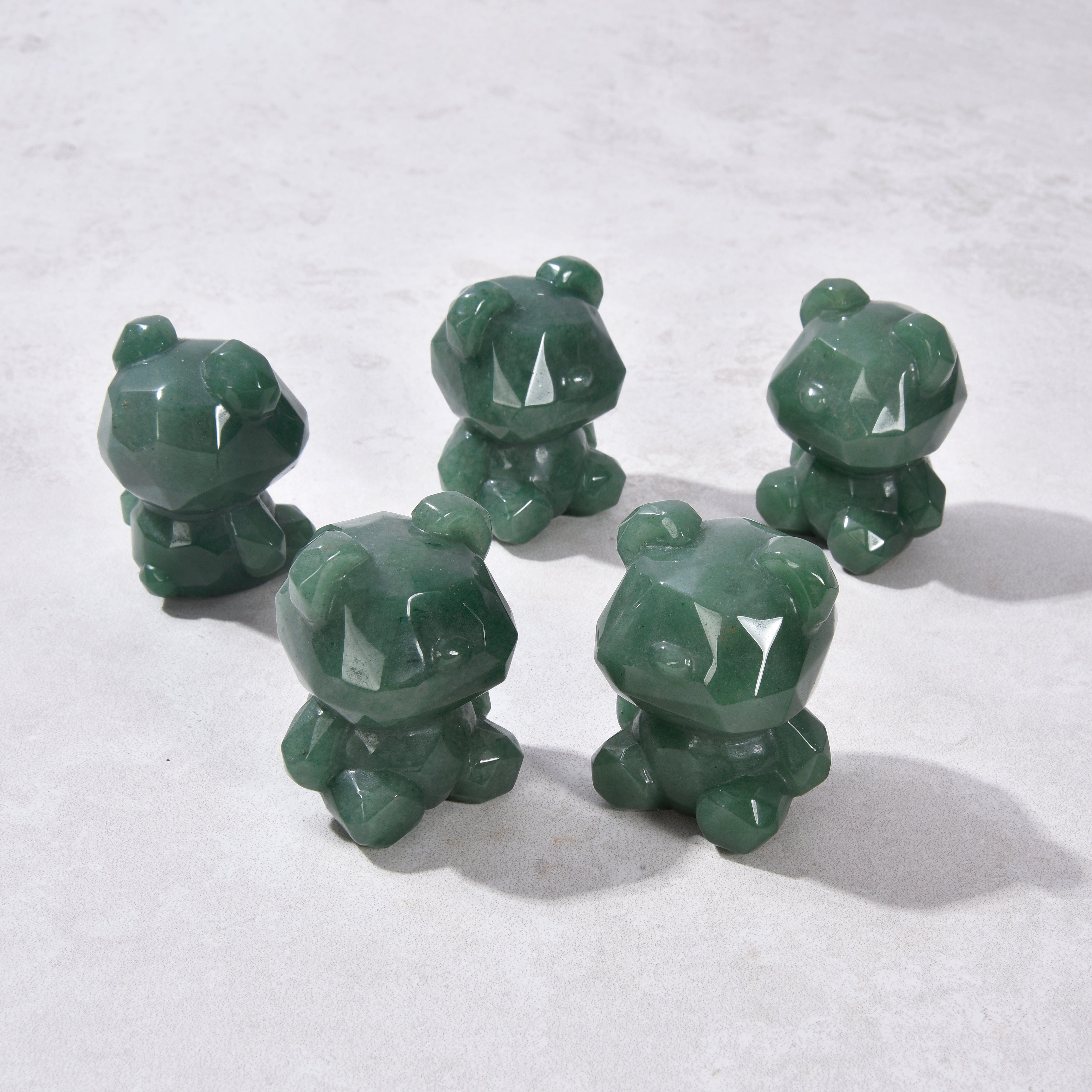 KALIFANO Gemstone Carvings 2.5" Aventurine Bear Natural Gemstone Carving CV45-BB-AV