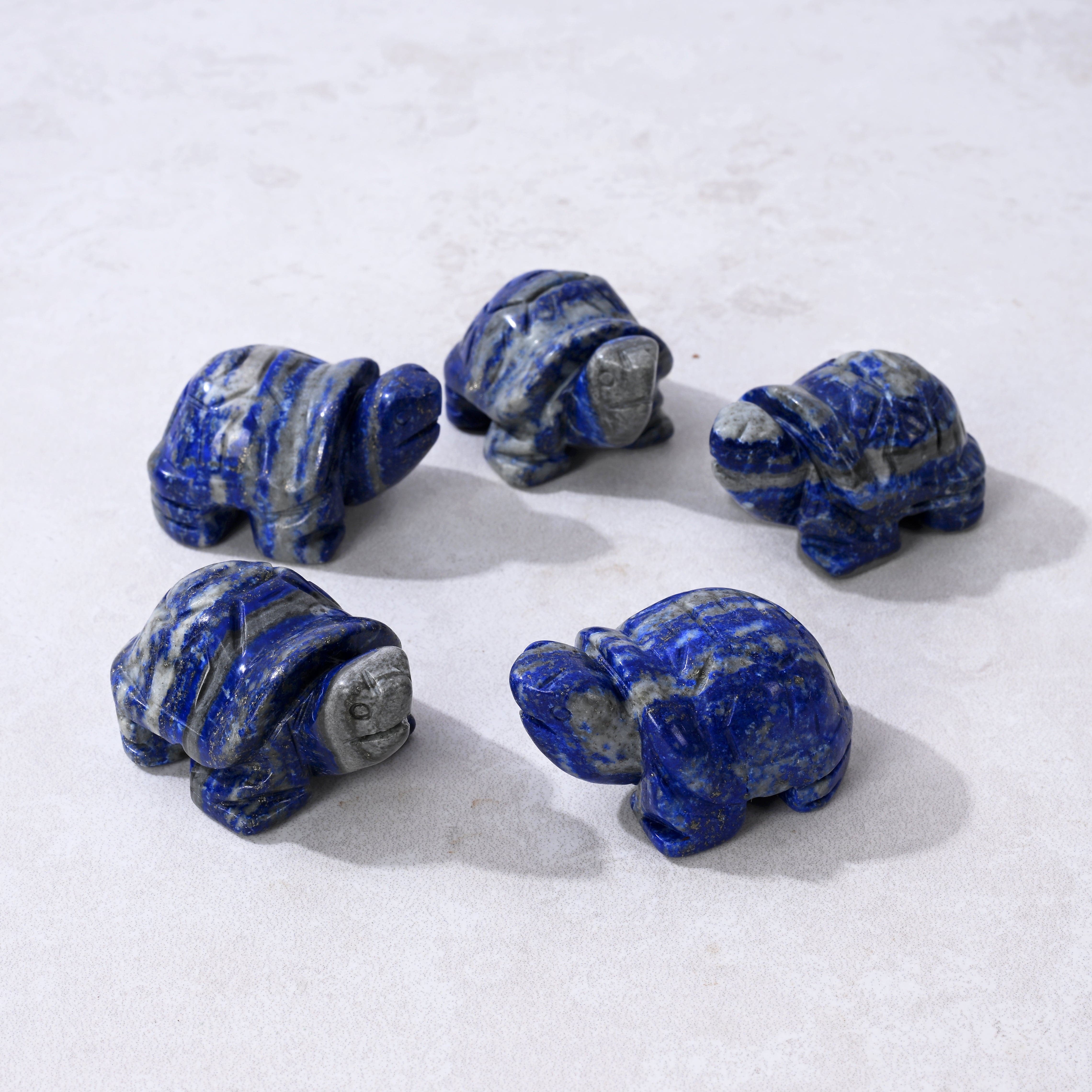 Kalifano Gemstone Carvings 2" Lapis Turtle Natural Gemstone Carving CV14-T-LP