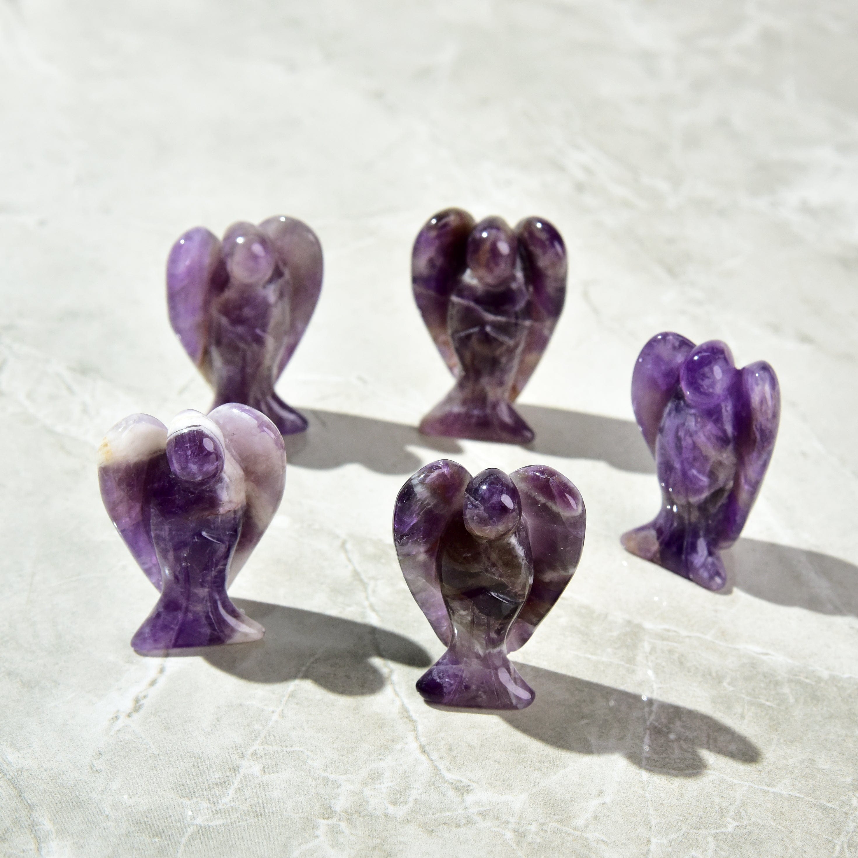 Kalifano Gemstone Carvings Amethyst Angel 2'' Natural Gemstone Carving CV13-A-AM