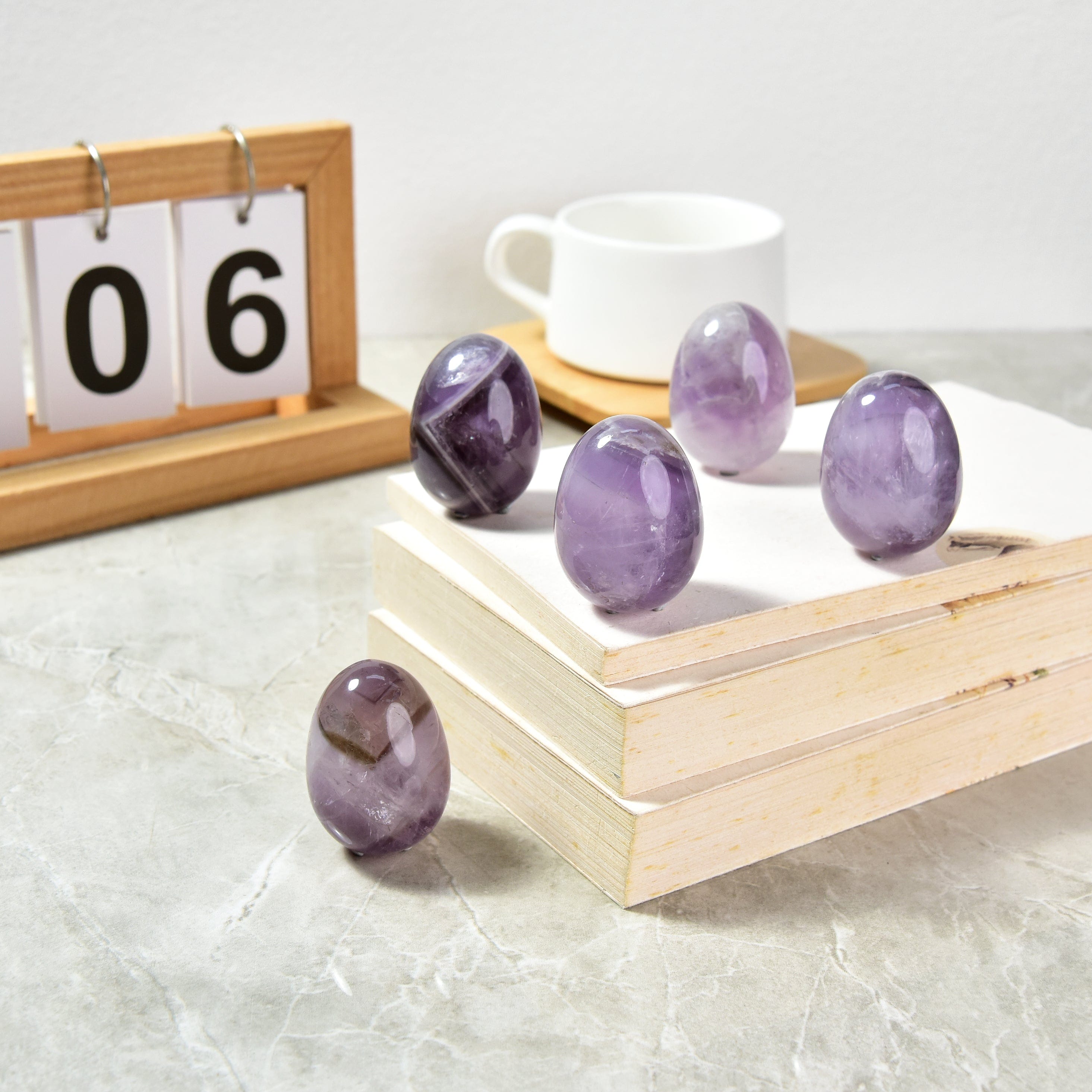 Kalifano Gemstone Carvings Amethyst Egg Natural Gemstone Carving CV14-EG-AM