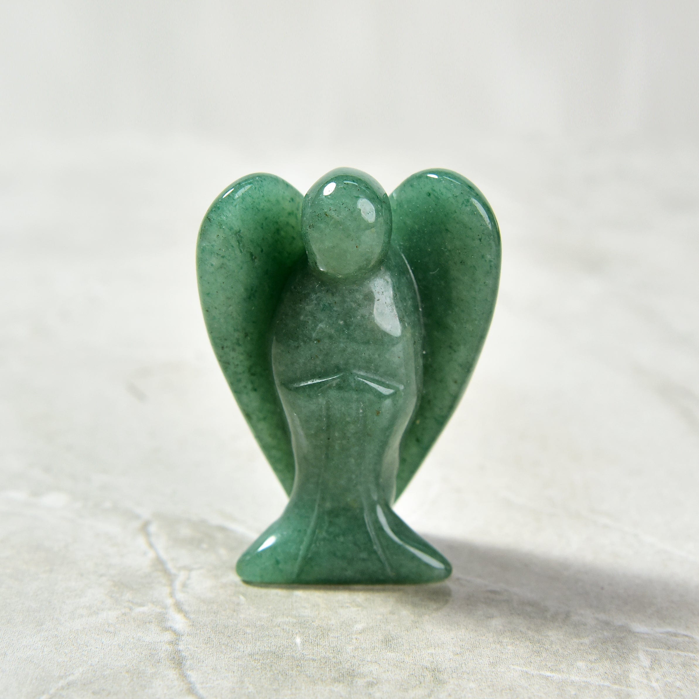 Kalifano Gemstone Carvings Aventurine Angel 2'' Natural Gemstone Carving CV13-A-AV