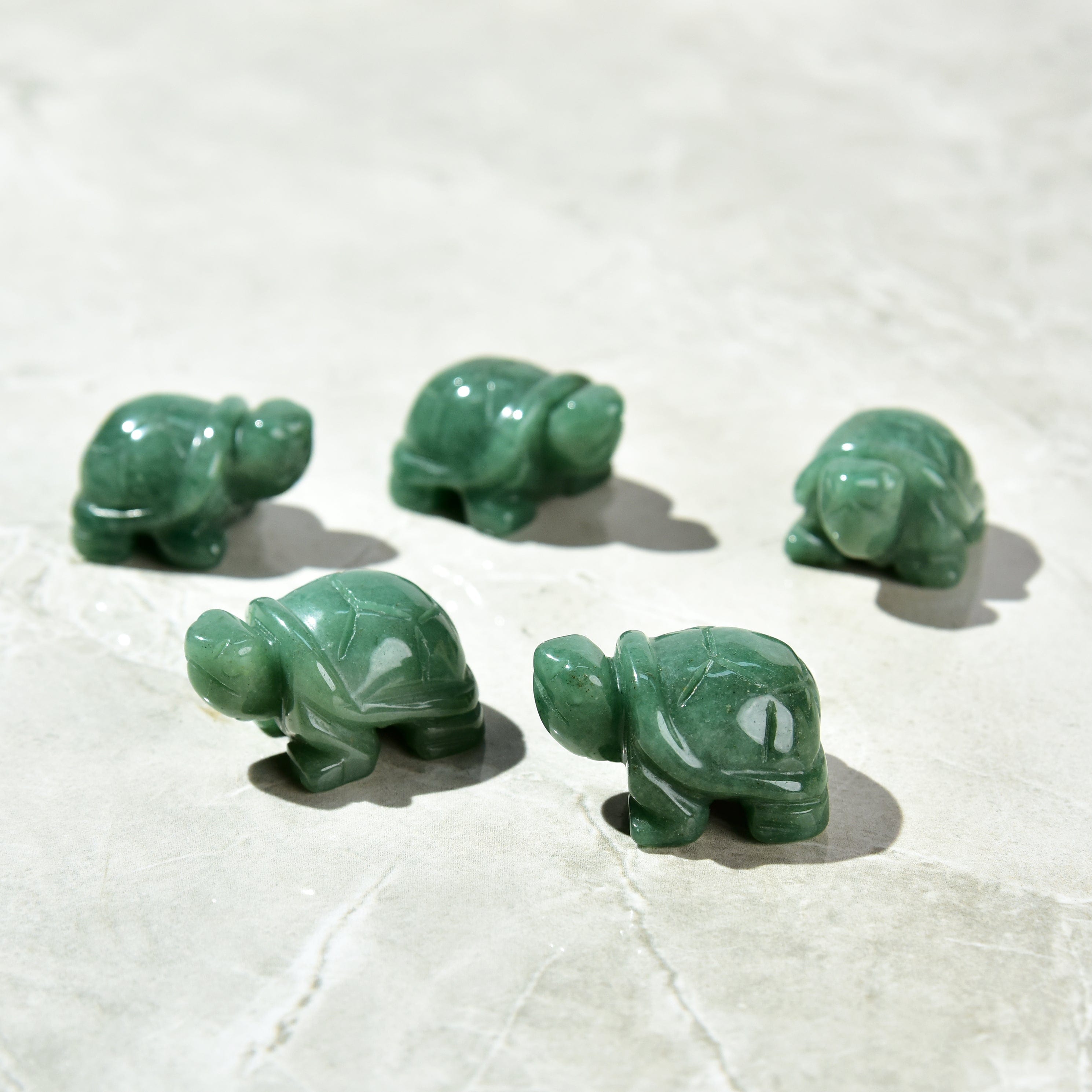 Kalifano Gemstone Carvings Aventurine Turtle 1.5" Gemstone Carving CV13-T-AV