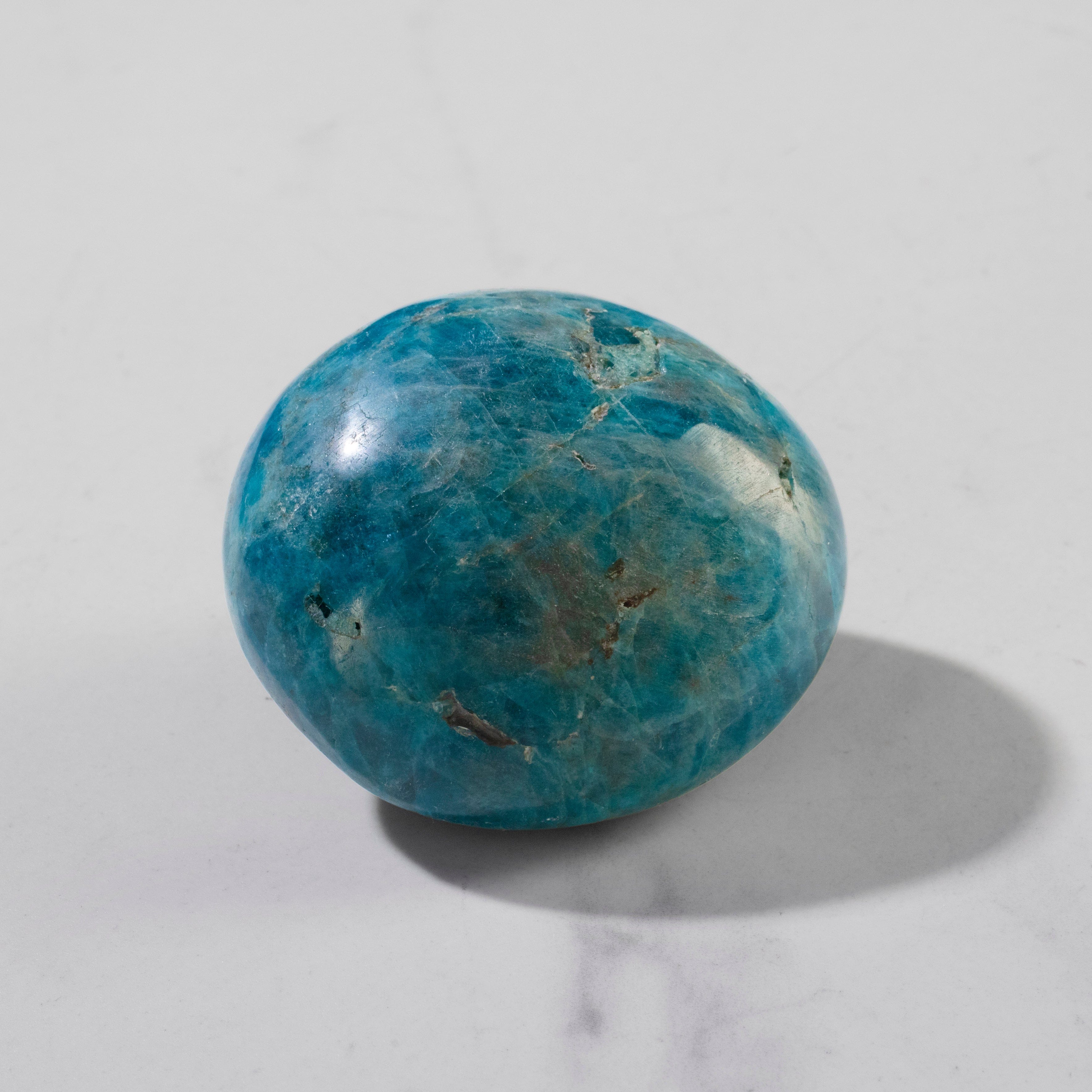 KALIFANO Gemstone Carvings Blue Apatite Palm Stone PS60-AP