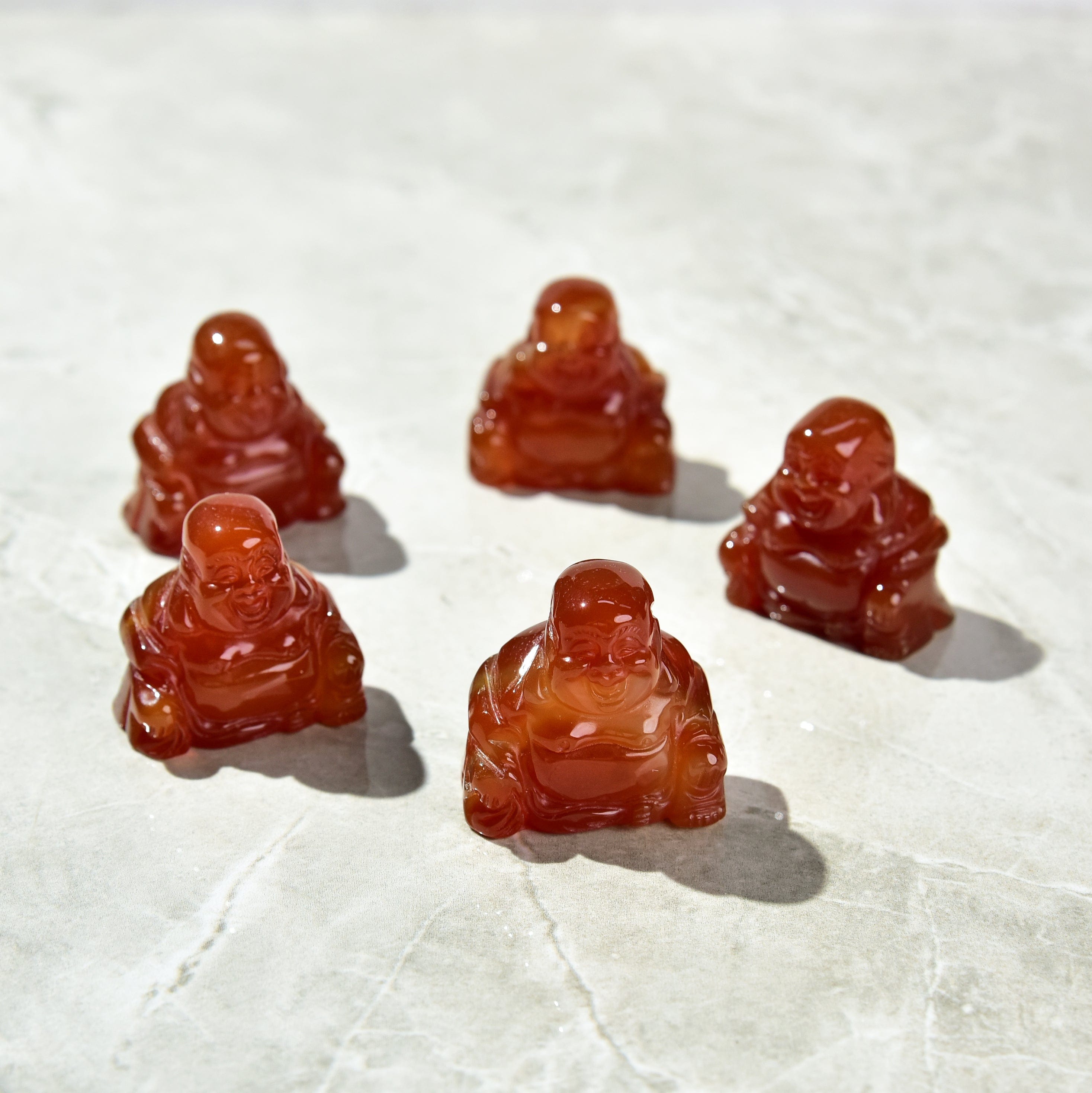 Kalifano Gemstone Carvings Carnelian Budha 1.5" Gemstone Carving CV15-B-CR