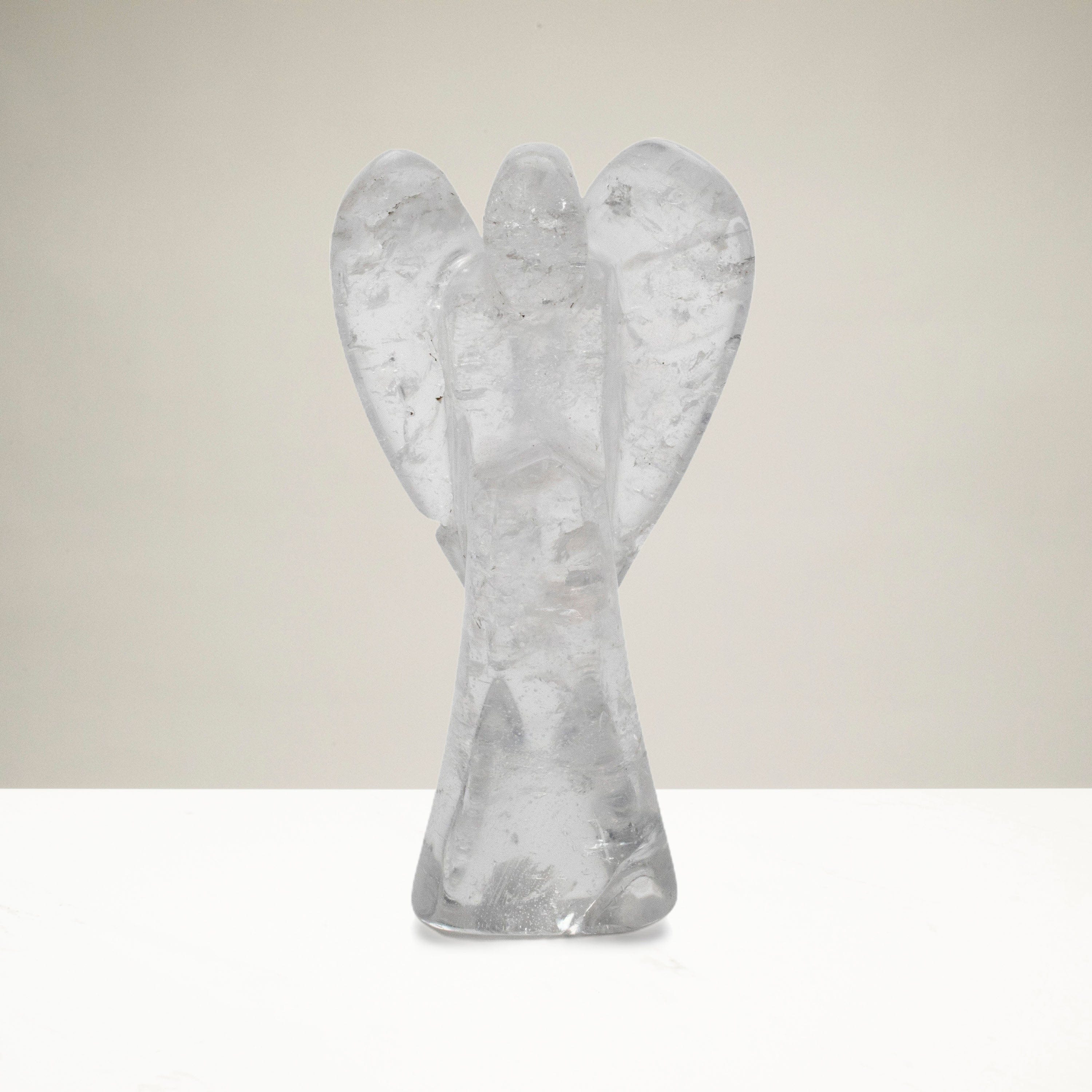Kalifano Gemstone Carvings Natural Brazilian Quartz Angel Carving- 2.2" / 30g QZA-120