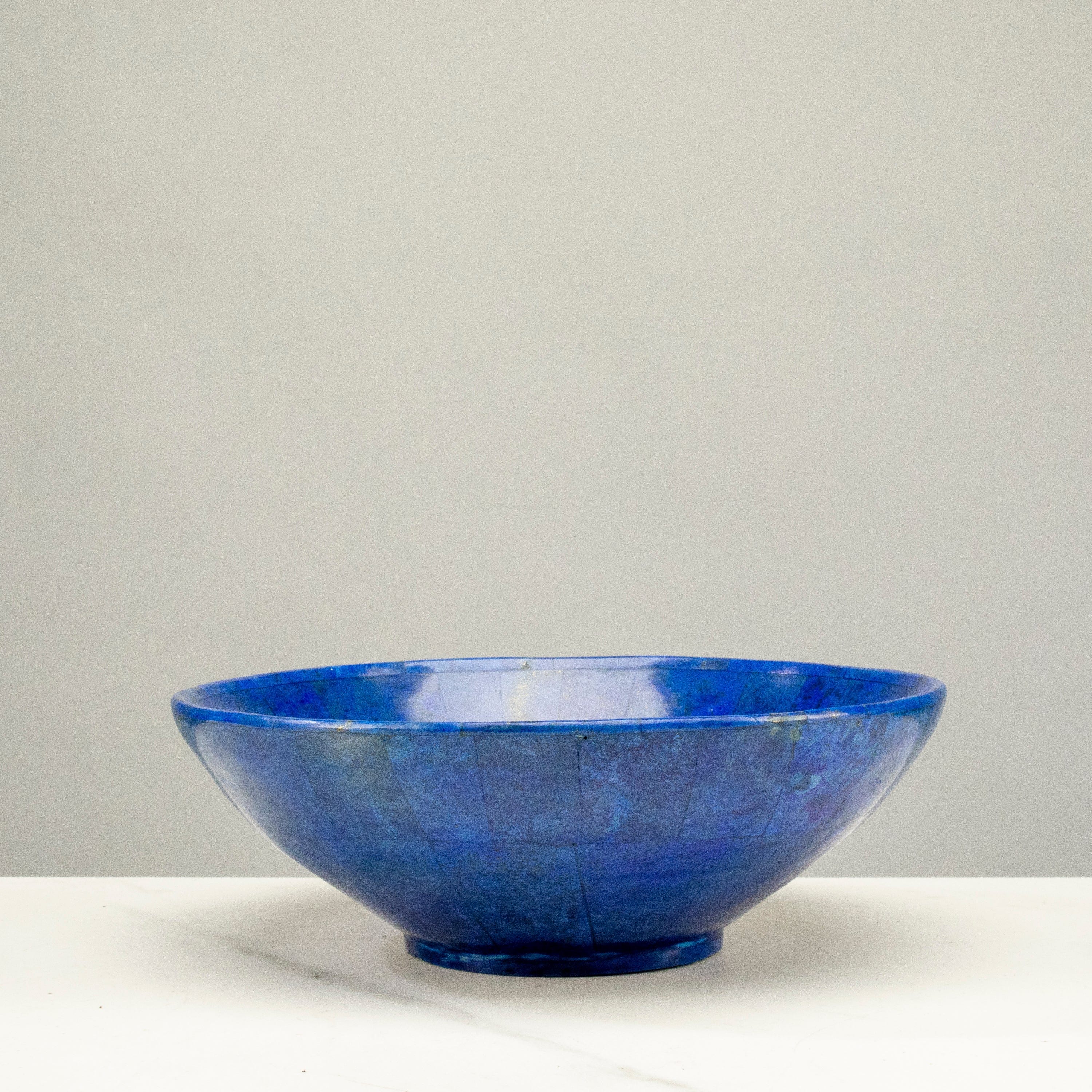 KALIFANO Gemstone Carvings Natural Lapis Bowl 6" (AAA Grade) LPBOWL15