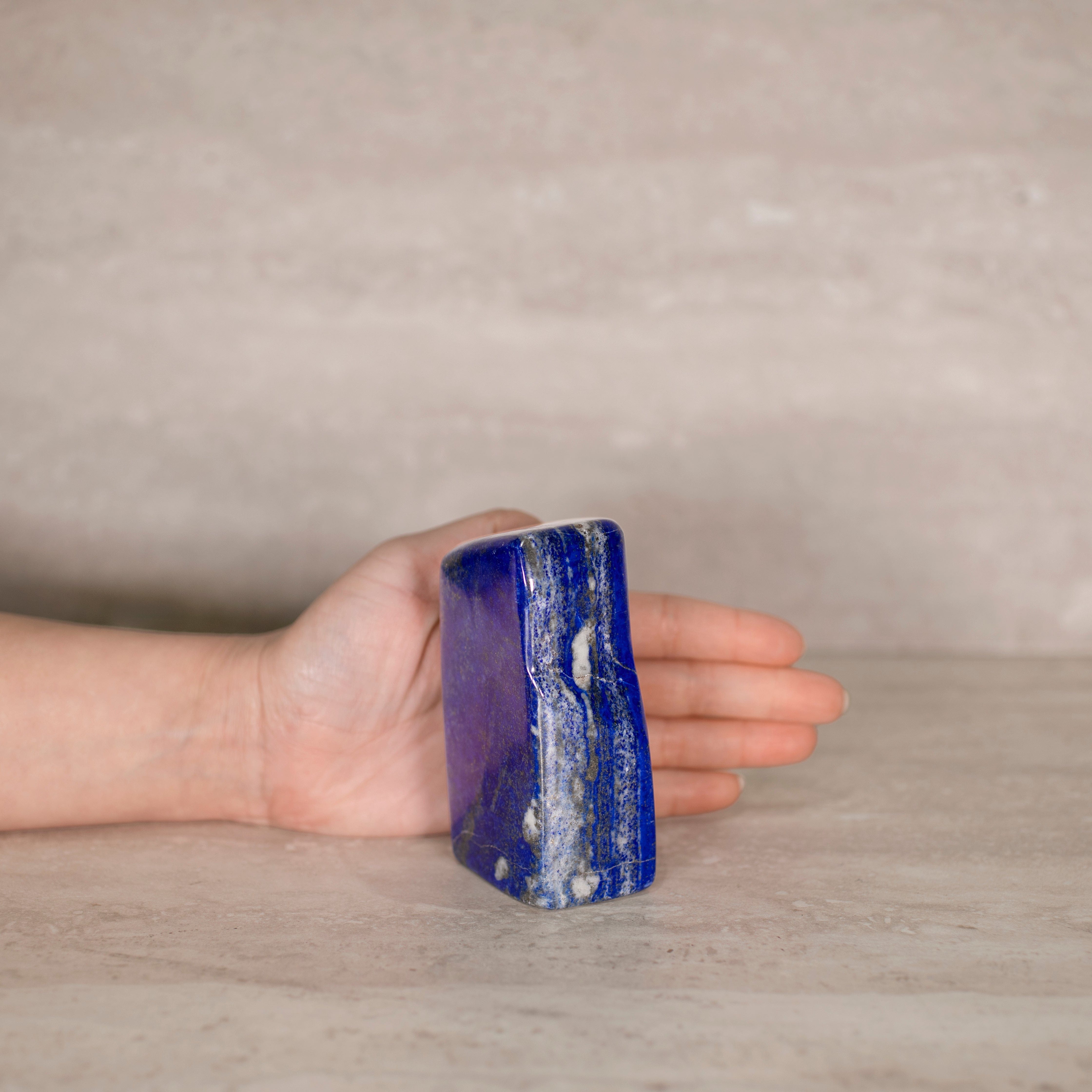 KALIFANO Gemstone Carvings Natural Lapis Lazuli Freeform from Afghanistan - 4" / 555 grams LP1100.012