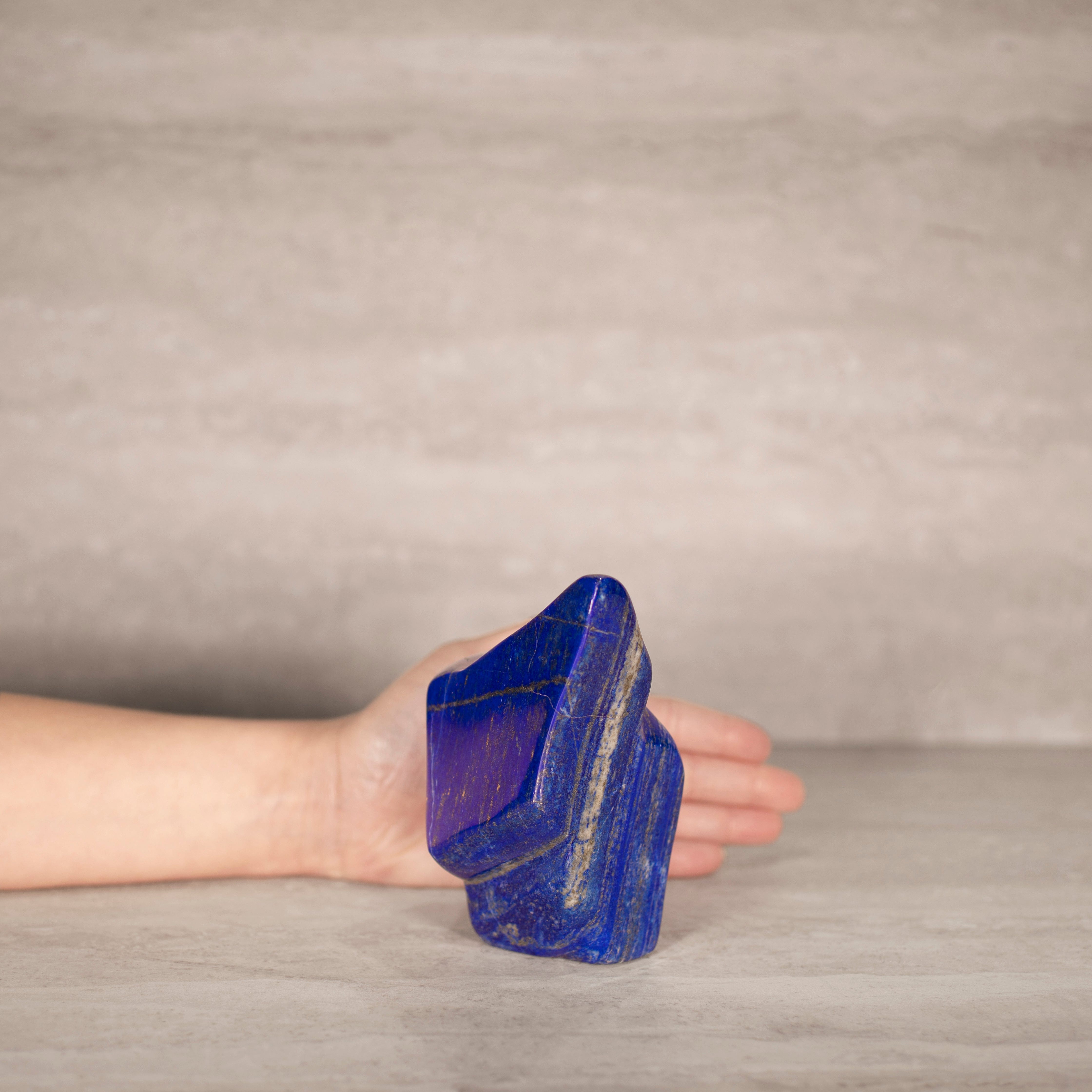 KALIFANO Gemstone Carvings Natural Lapis Lazuli Freeform from Afghanistan - 5.5" / 945 grams LP1900.003