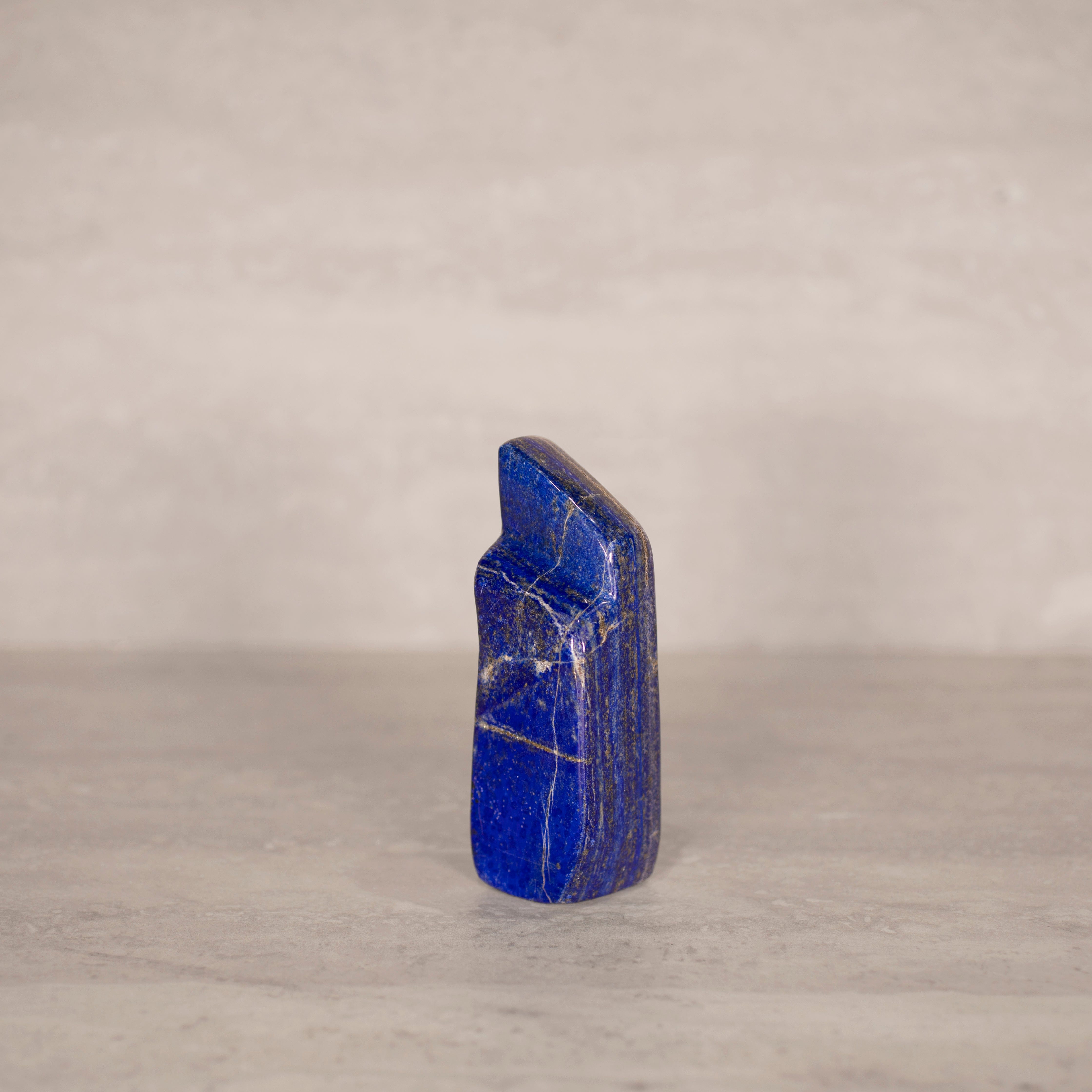 KALIFANO Gemstone Carvings Natural Lapis Lazuli Freeform from Afghanistan - 6" / 400 grams LP800.006