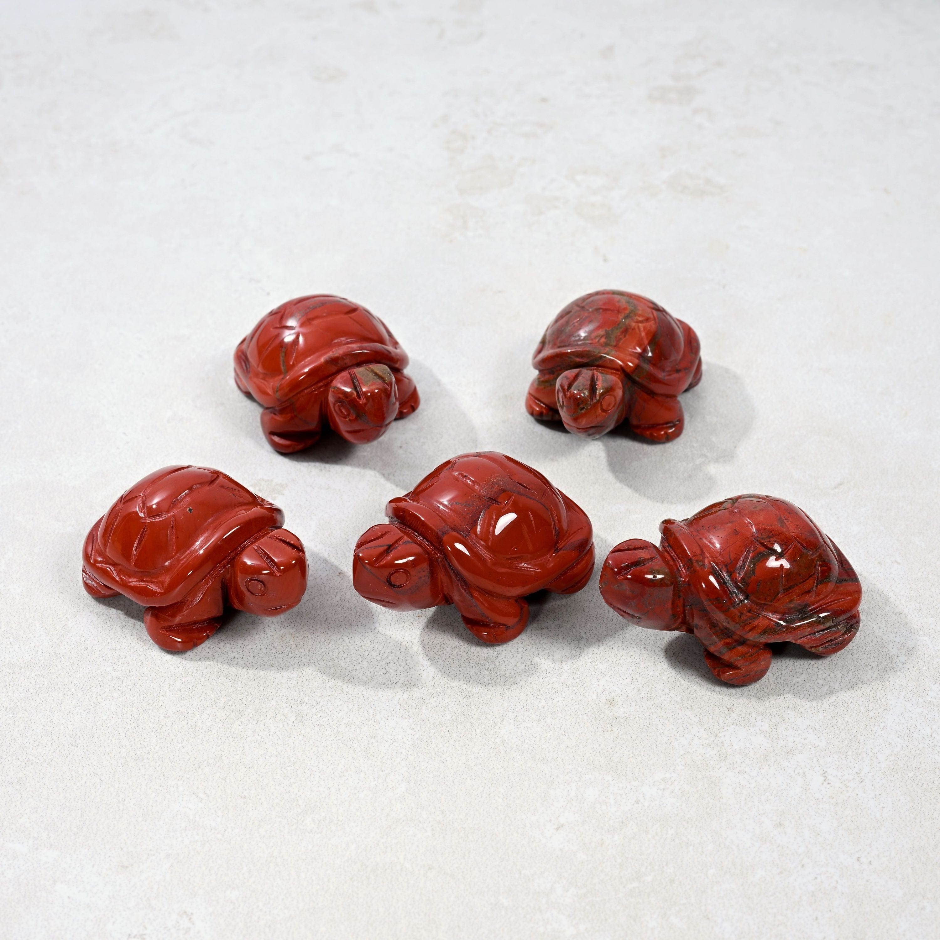 Kalifano Gemstone Carvings Red Jasper Turtle 2'' Natural Gemstone Carving CV14-T-RJ