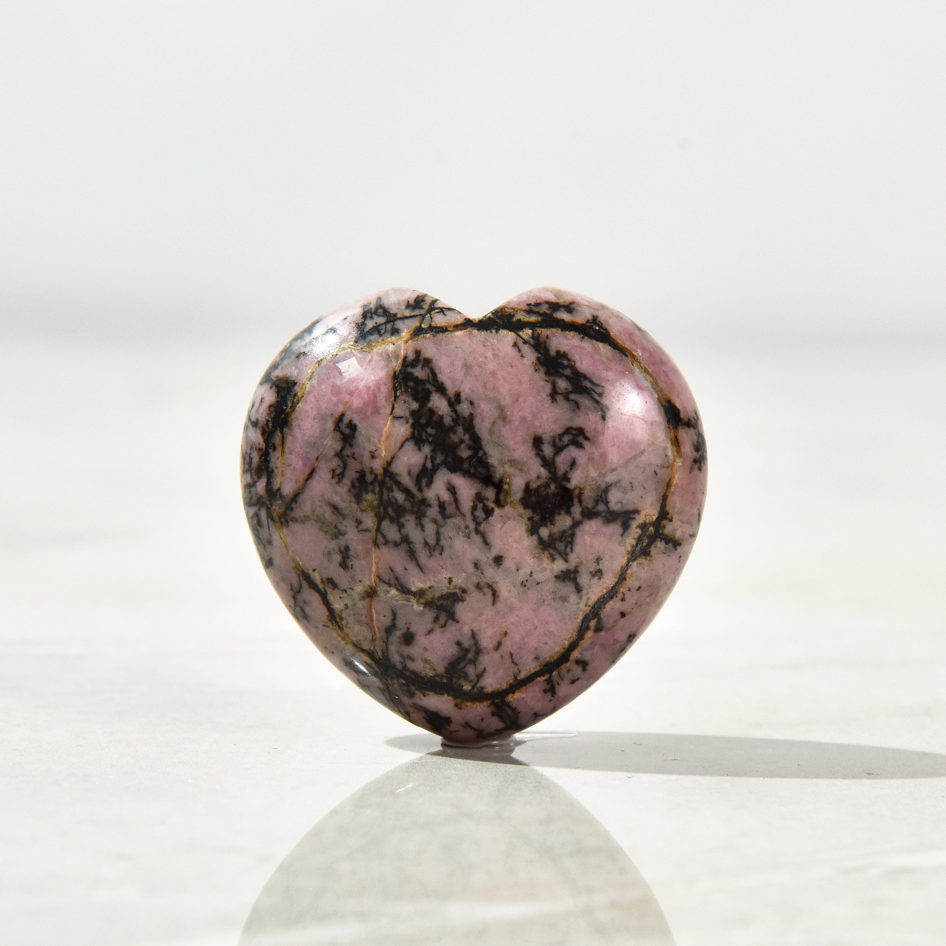 Kalifano Gemstone Carvings Rhodonite Heart Carving GH40-RE