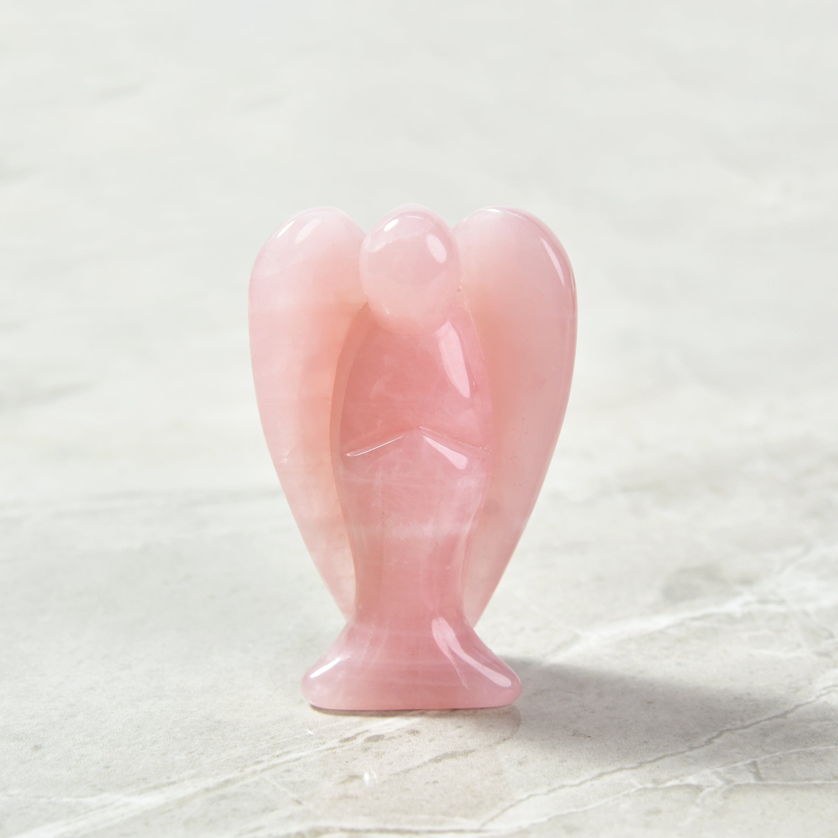 Kalifano Gemstone Carvings Rose Quartz Angel 3'' Natural Gemstone Carving CV40-A-RQ