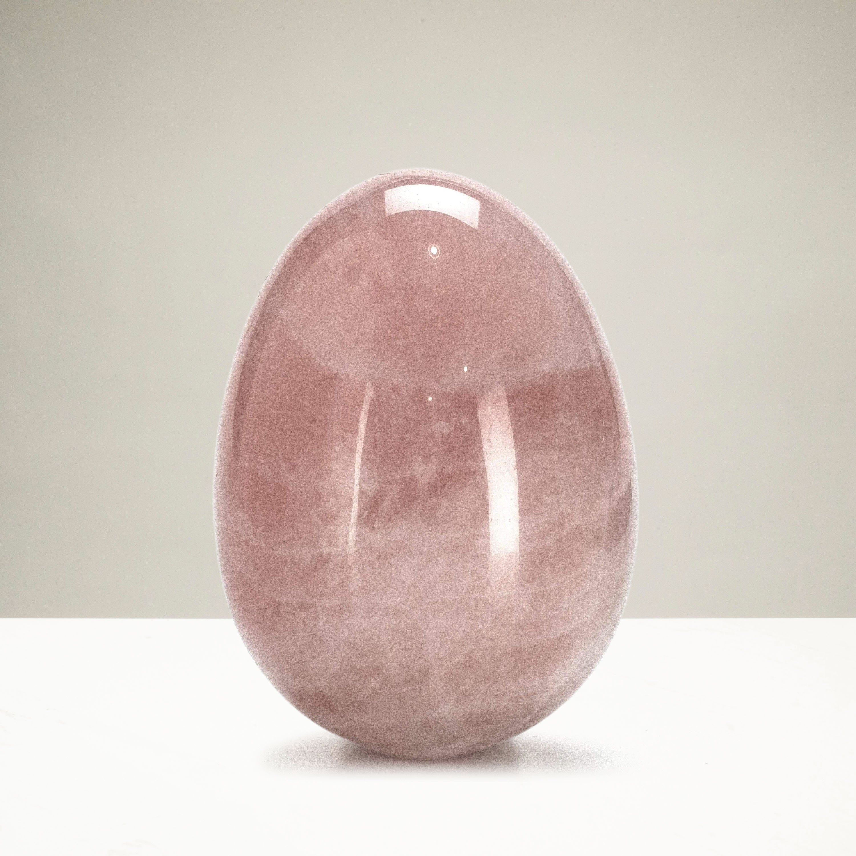Kalifano Gemstone Carvings Rose Quartz Egg Natural Gemstone Carving CV14-EG-RQ