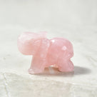 Rose Quartz Elephant 2'' Natural Gemstone Carving