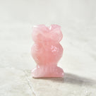 Rose Quartz Owl 2'' Natural Gemstone Carving