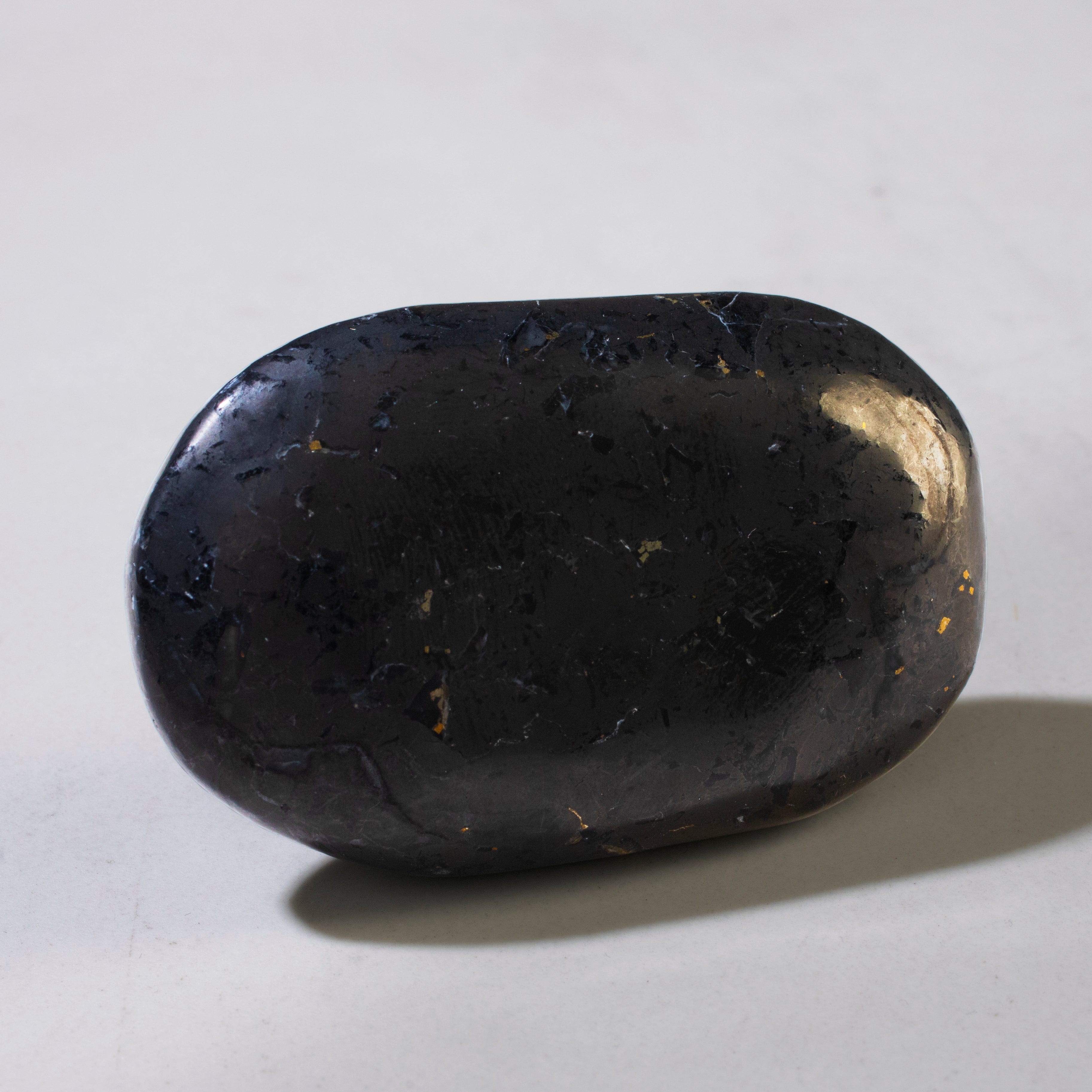 Kalifano Gemstone Carvings Shungite Palm Stone PS60-SH
