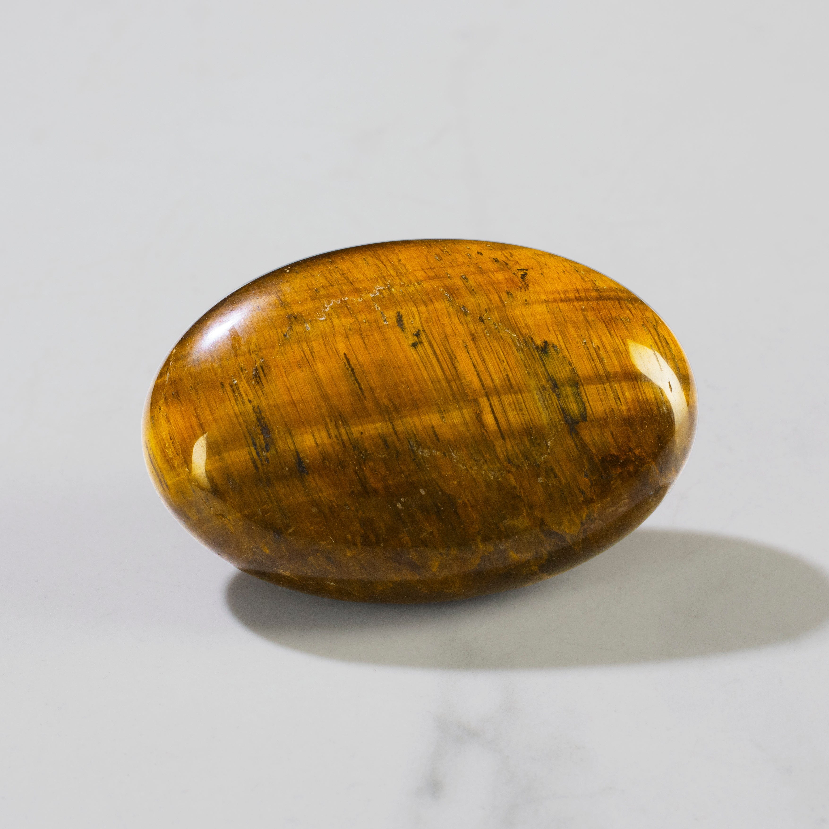 KALIFANO Gemstone Carvings Tiger Eye Palm Stone PS60-TE