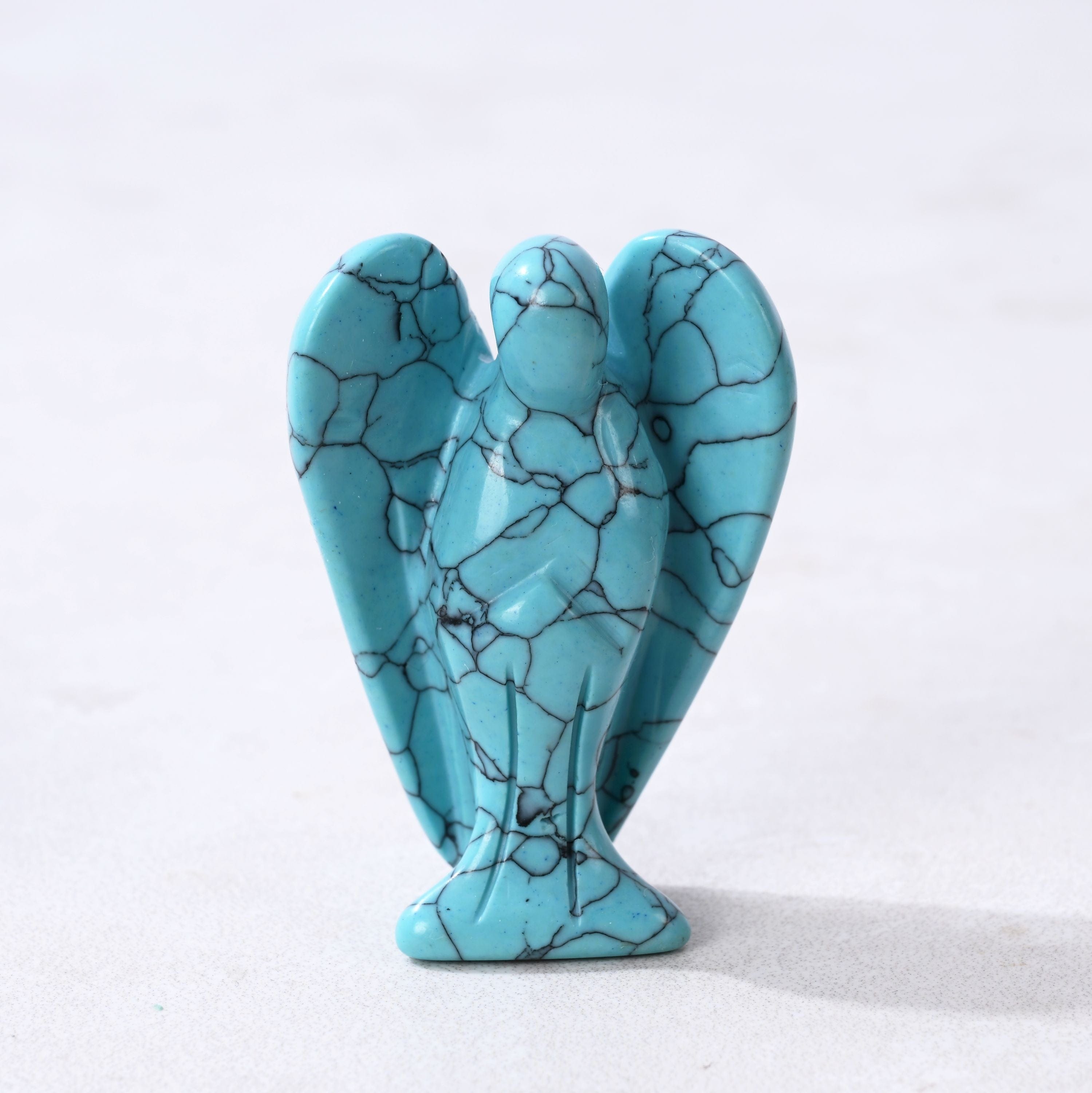 Kalifano Gemstone Carvings Turquoise Angel 2'' Natural Gemstone Carving CV13-A-TQ