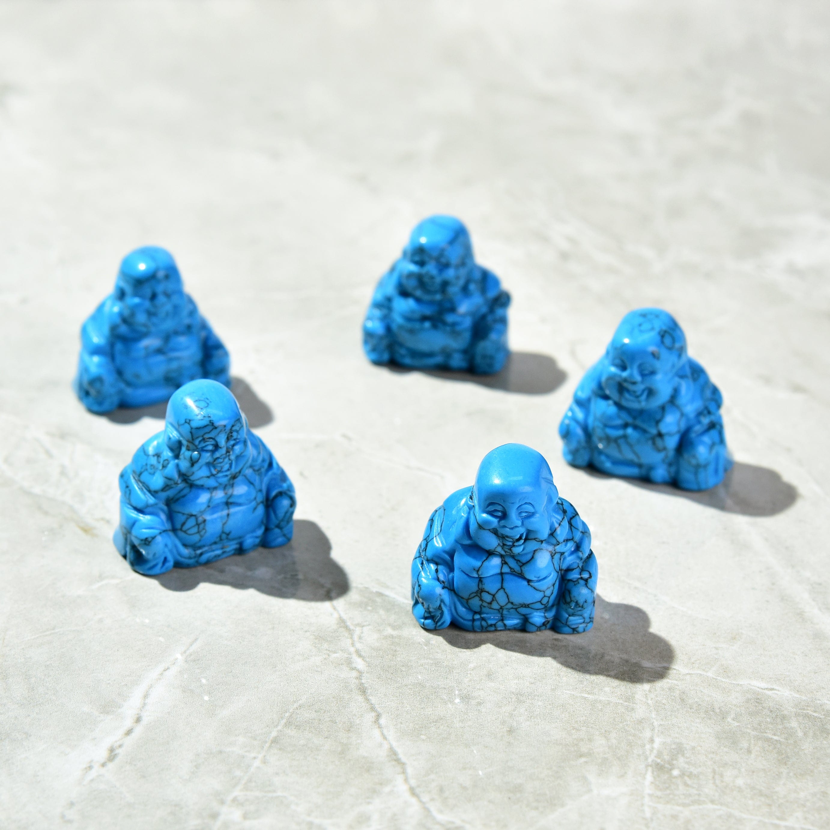 Kalifano Gemstone Carvings Turquoise Budha 1.5" Gemstone Carving CV15-B-TQ