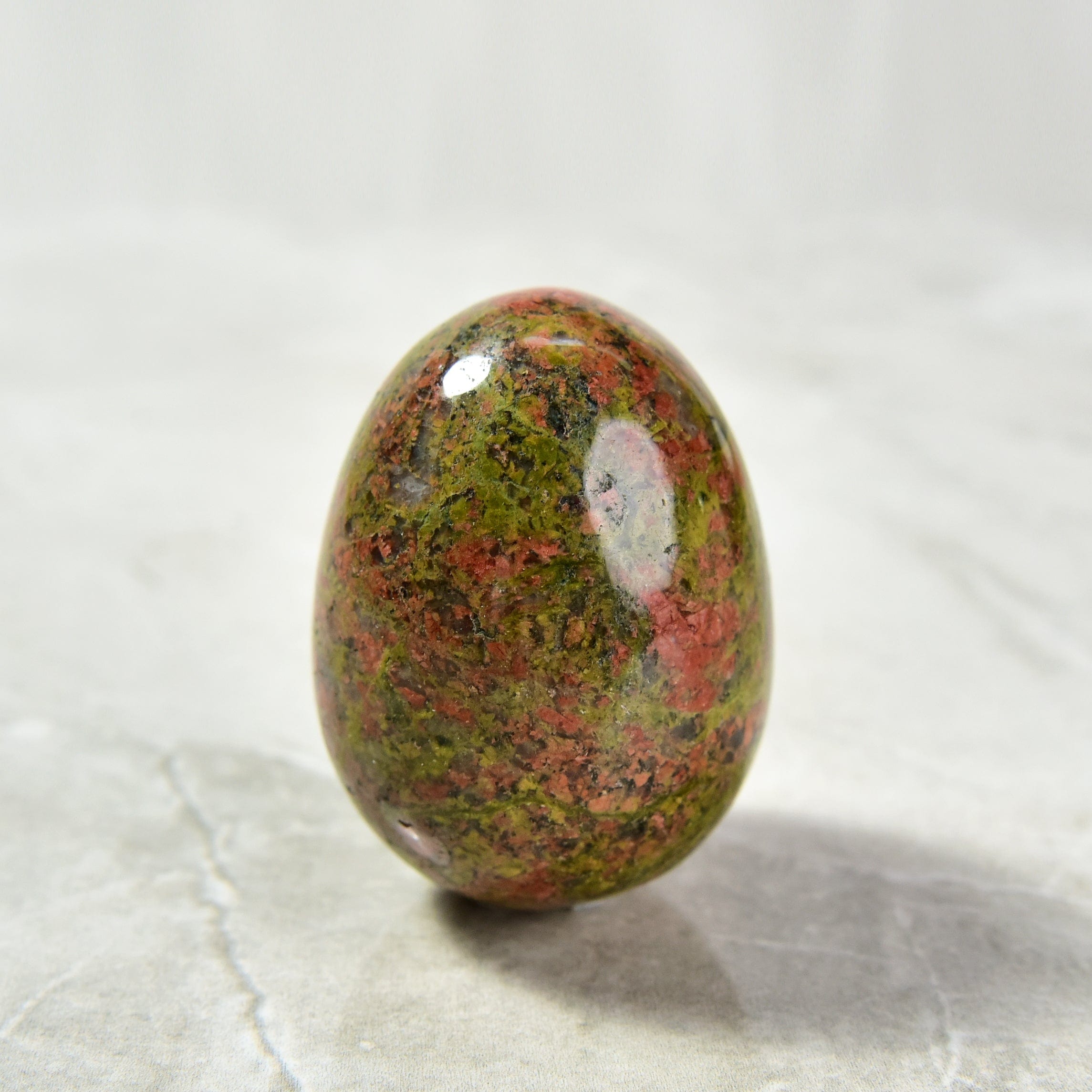 Kalifano Gemstone Carvings Unakite Egg Carving CV14-EG-UE