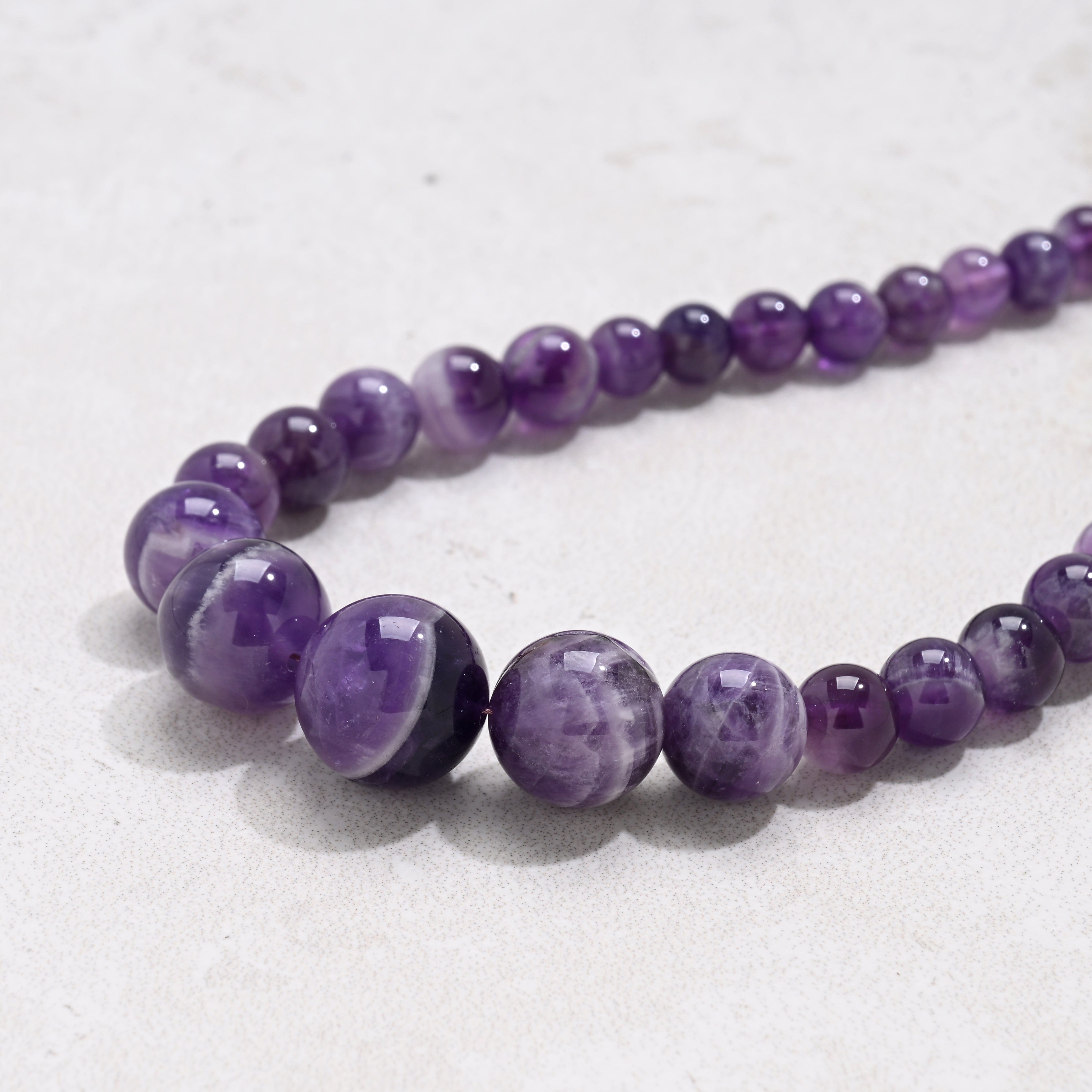 KALIFANO Gemstone Jewelry 18" Amethyst Gemstone Necklace with Sterling Silver Clasp 925N-22-AM