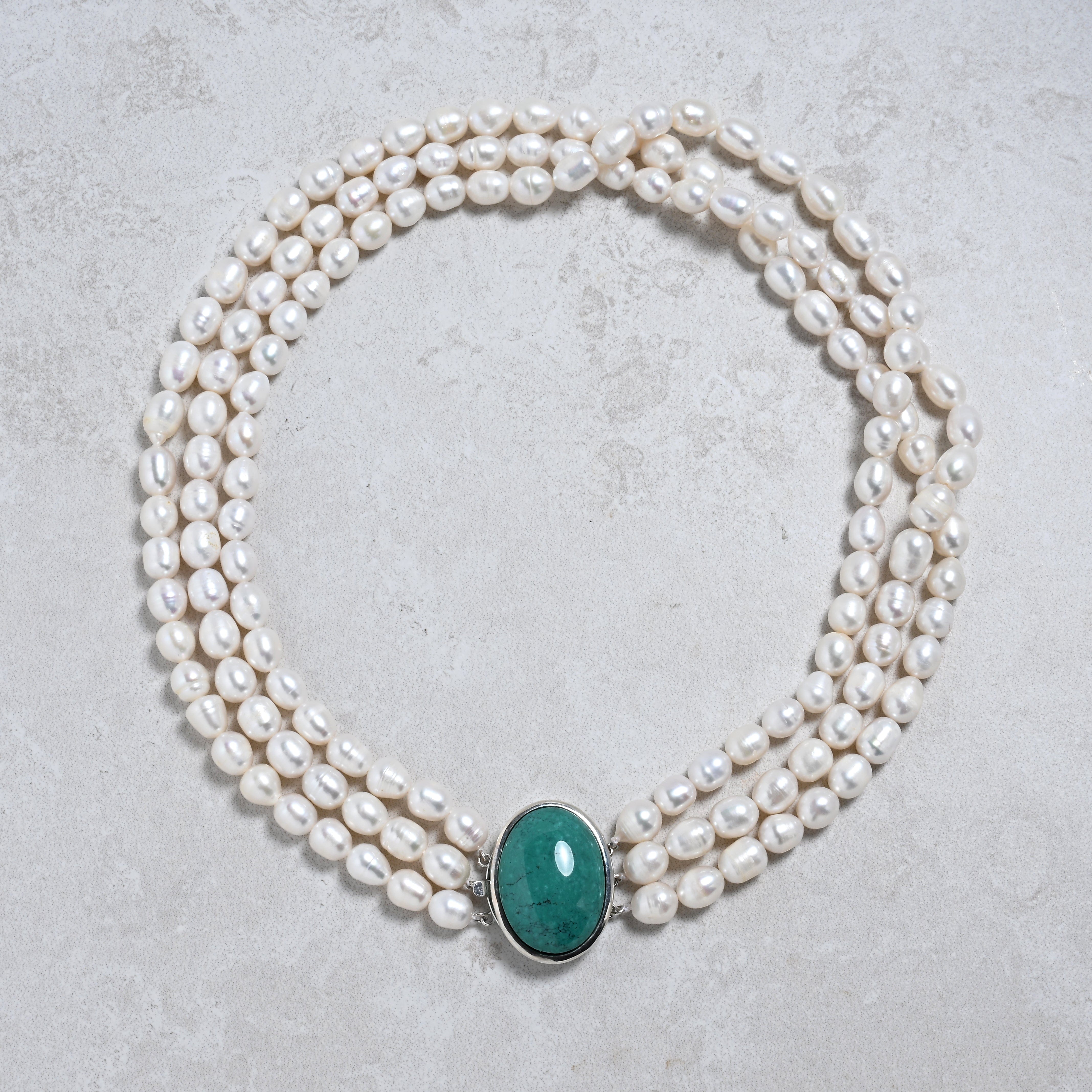 KALIFANO Gemstone Jewelry 20" Pearl Gemstone Necklace TQN-PL