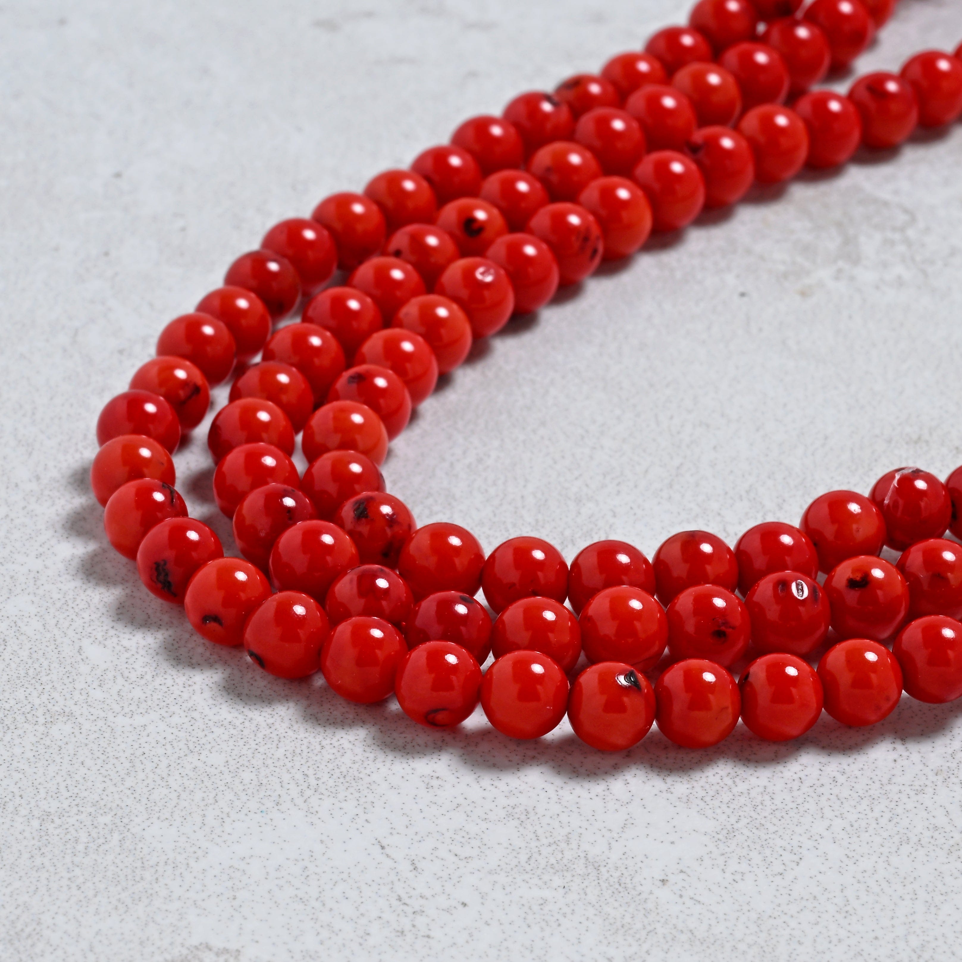 KALIFANO Gemstone Jewelry 20" Red Coral Gemstone Necklace TQN-RC