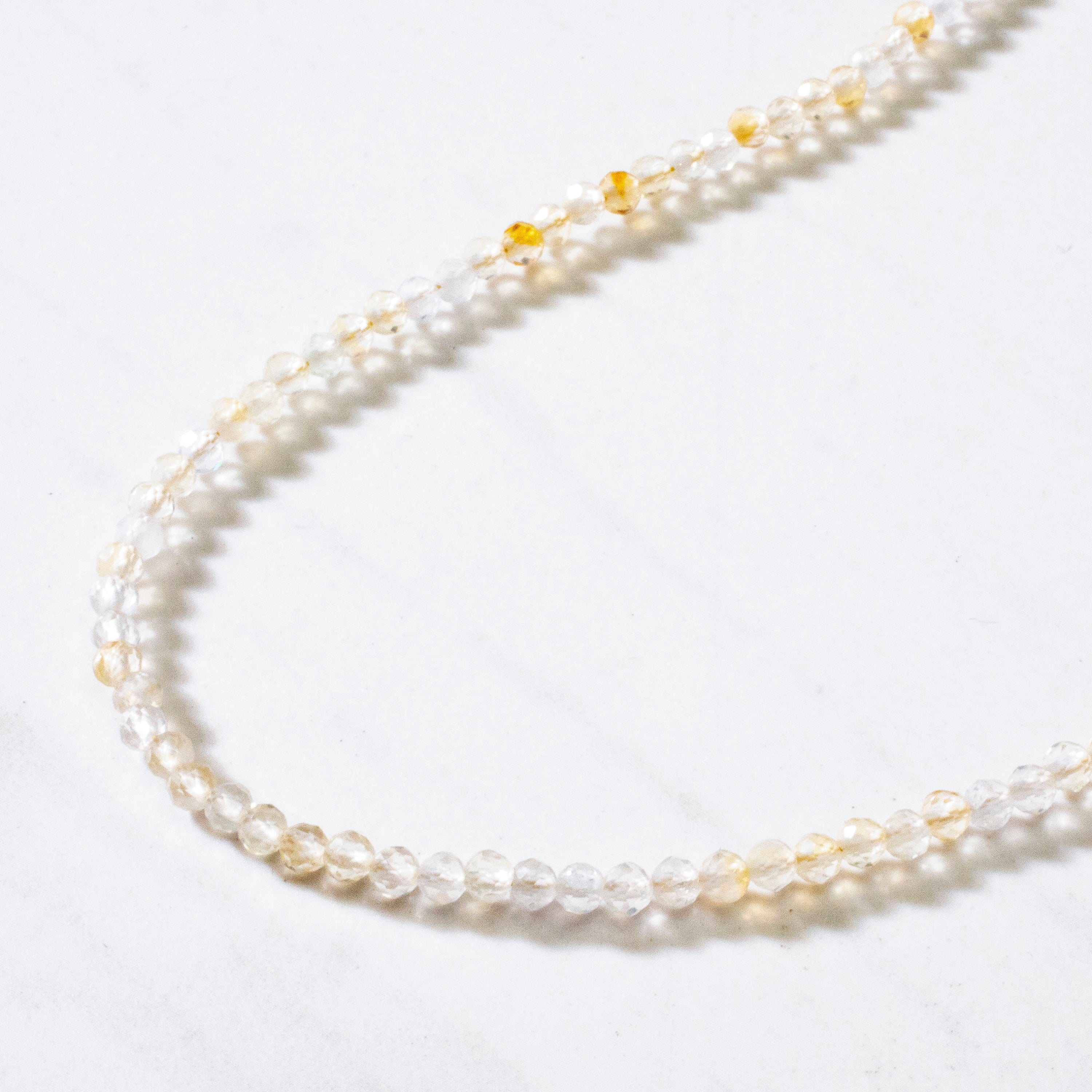KALIFANO Gemstone Jewelry 3mm Citrine Faceted 31" Necklace / Multi Wrap Bracelet N3-79G-CT