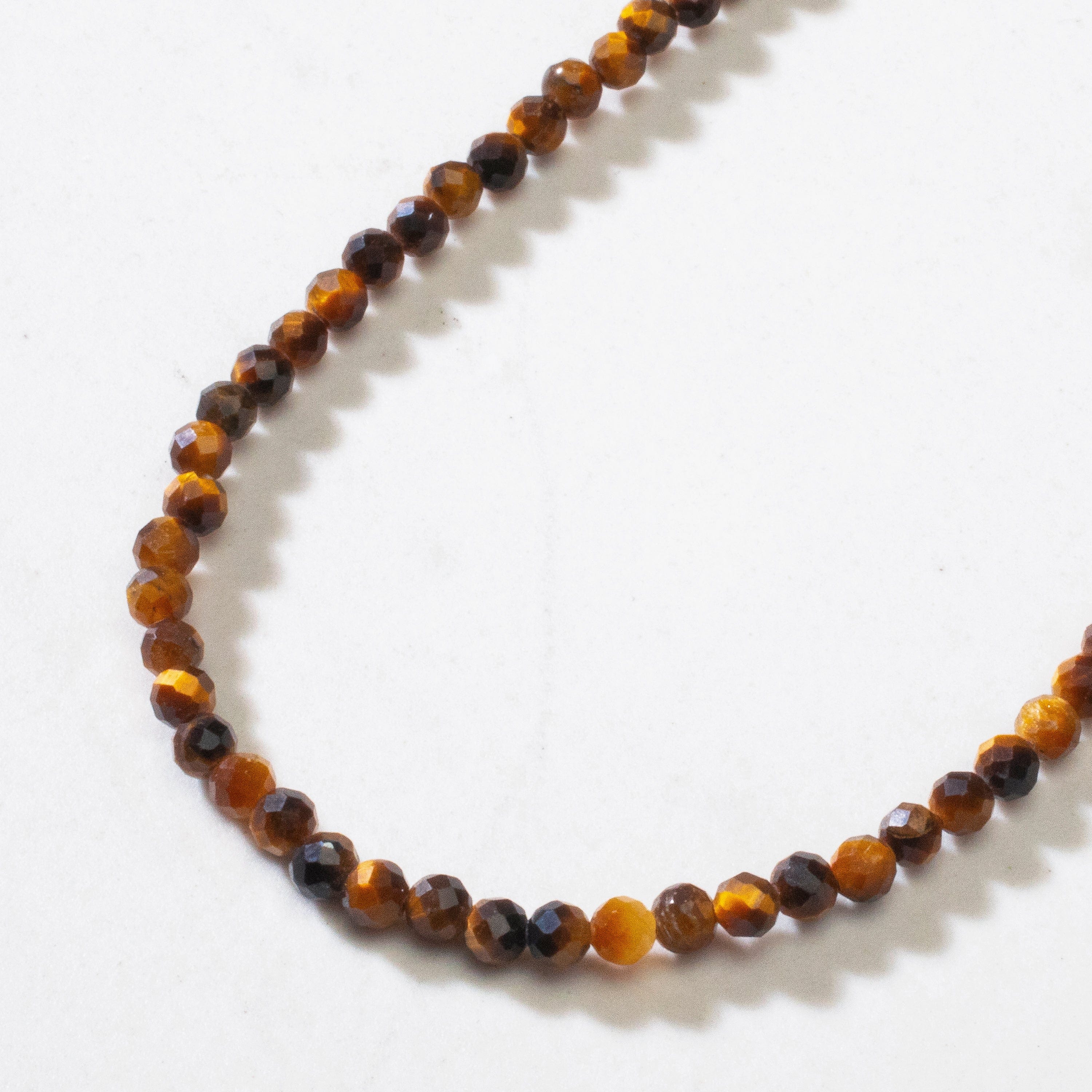 KALIFANO Gemstone Jewelry 3mm Tiger Eye Faceted 31" Necklace / Multi Wrap Bracelet N3-79G-TE