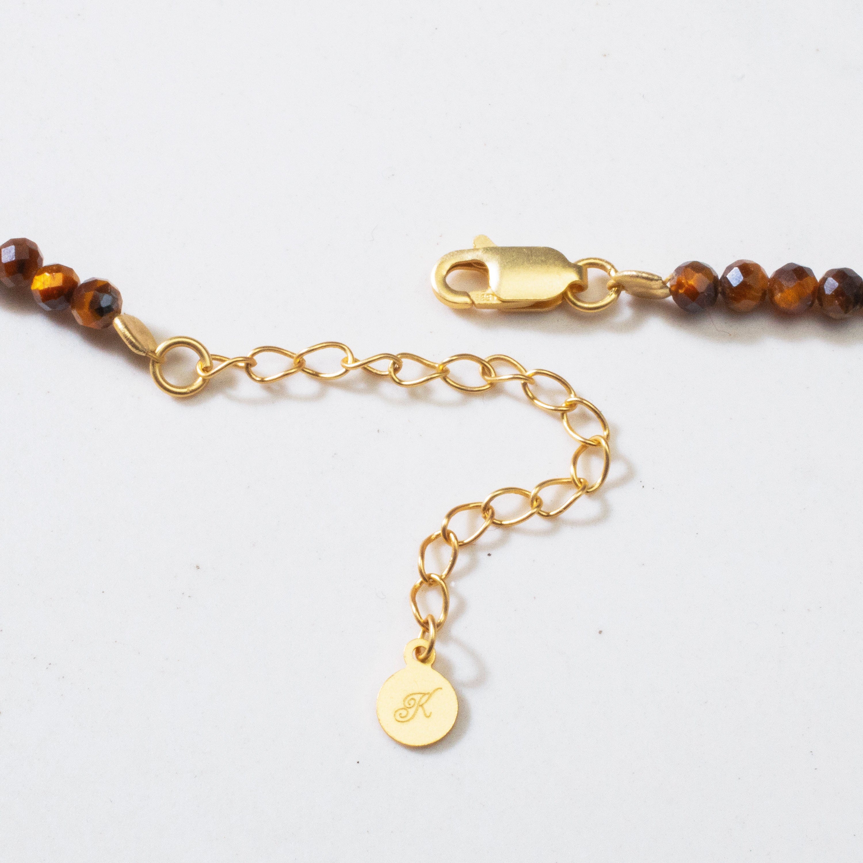 KALIFANO Gemstone Jewelry 3mm Tiger Eye Faceted 31" Necklace / Multi Wrap Bracelet N3-79G-TE