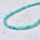 4mm Amazonite Faceted Cube 21