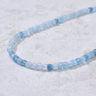 4mm Aquamarine Faceted Cube 21