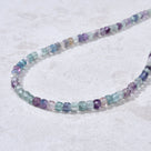 4mm Fluorite Faceted Cube 21