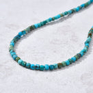 Turquoise 4mm Necklace With Sterling Silver Clasp - 16