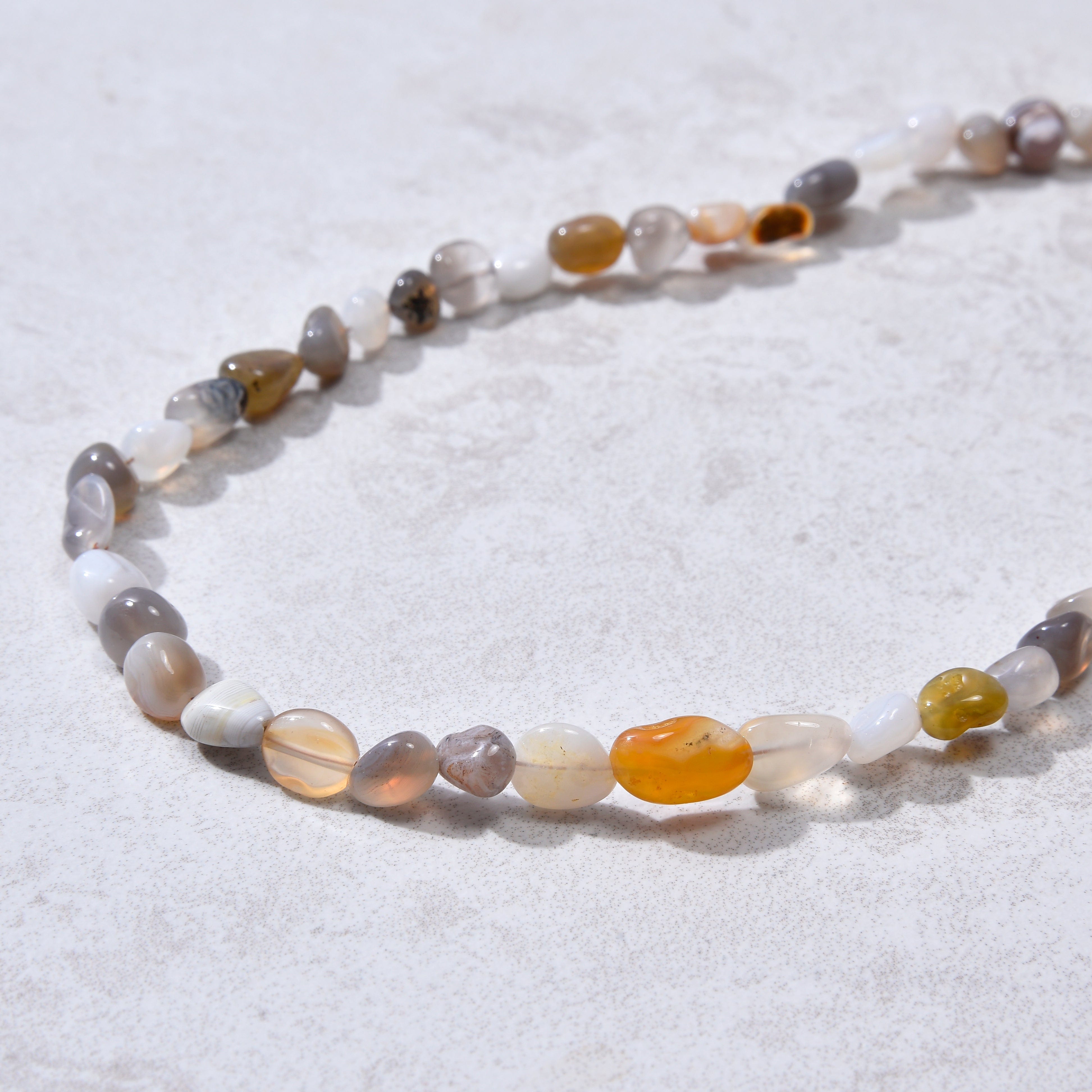 KALIFANO Gemstone Jewelry 8mm 30" Persian Agate Necklace / Multi wrap Bracelet N77-PA