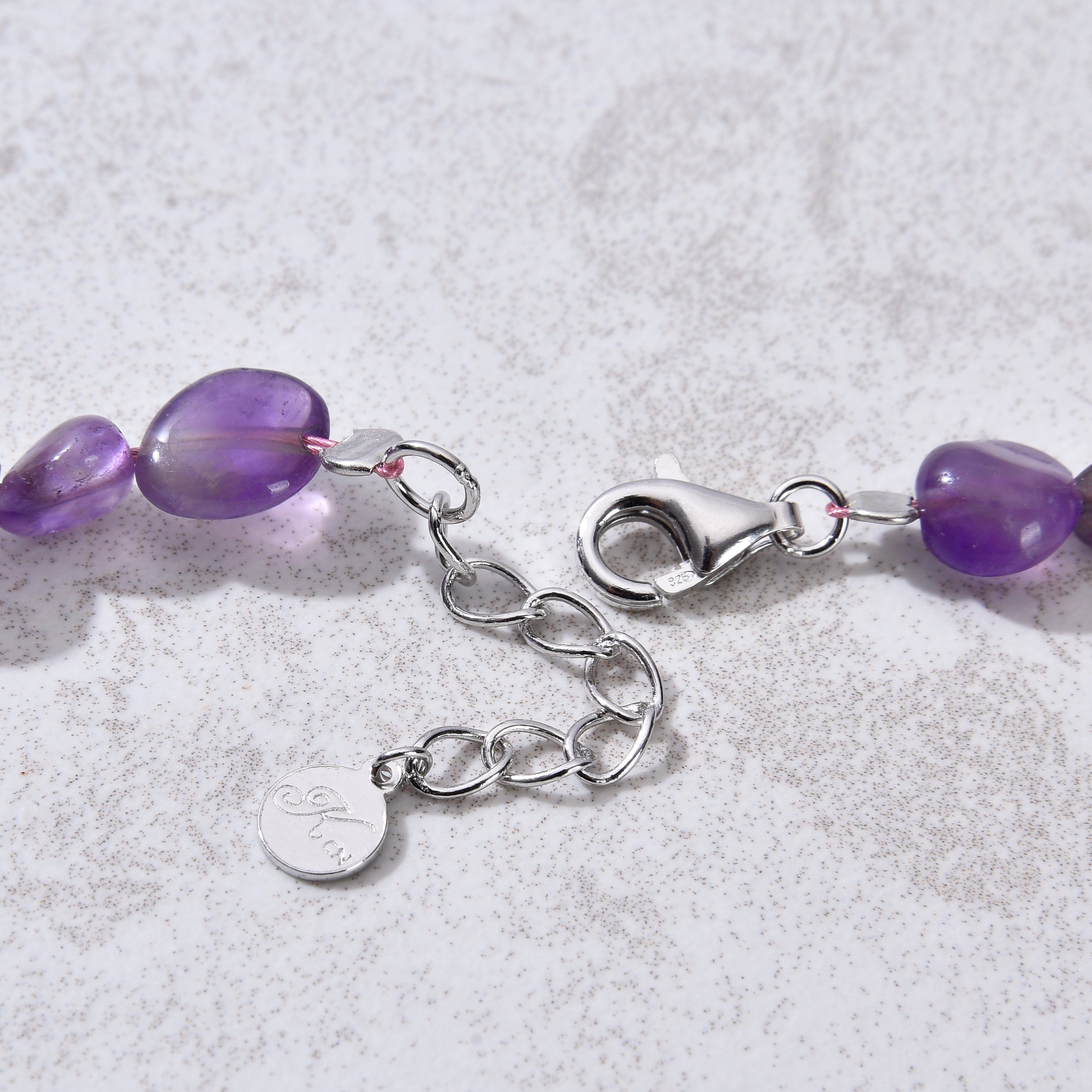 KALIFANO Gemstone Jewelry 8mm Amethyst 30" Necklace / Multi wrap Bracelet N77-AM