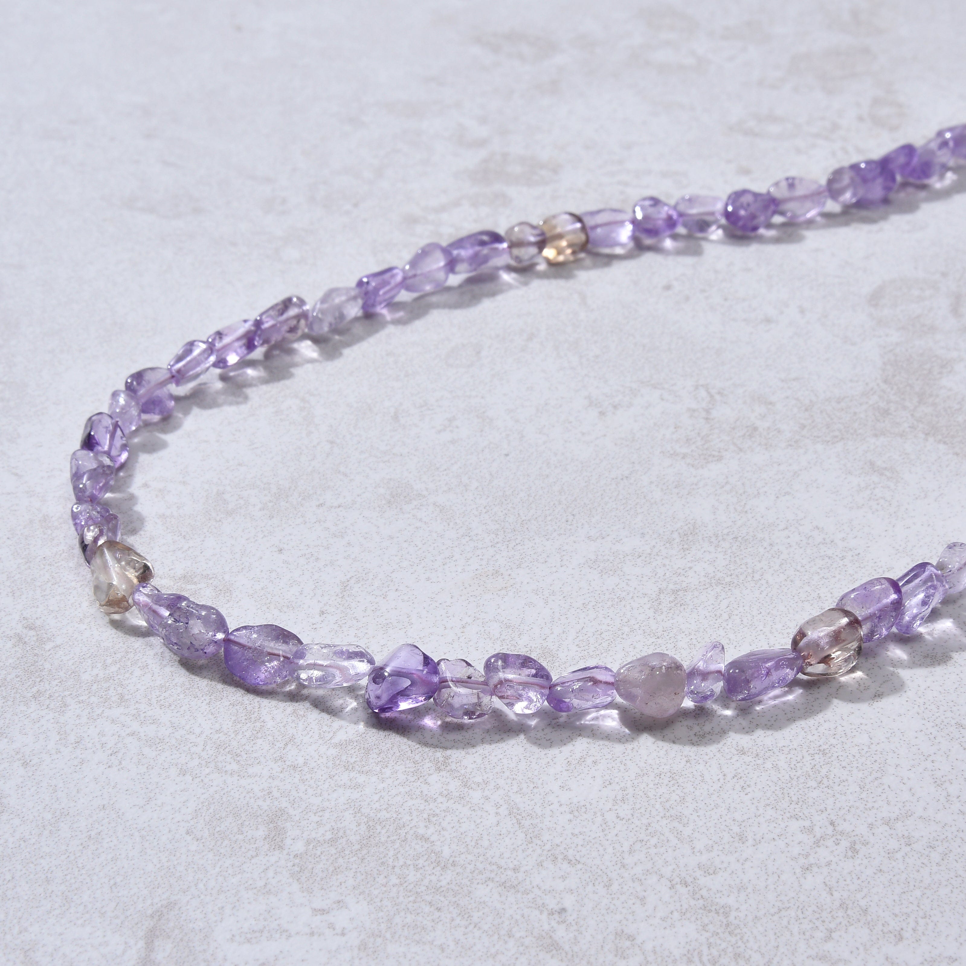 KALIFANO Gemstone Jewelry 8mm Ametrine 30" Necklace / Multi wrap Bracelet N77-AC