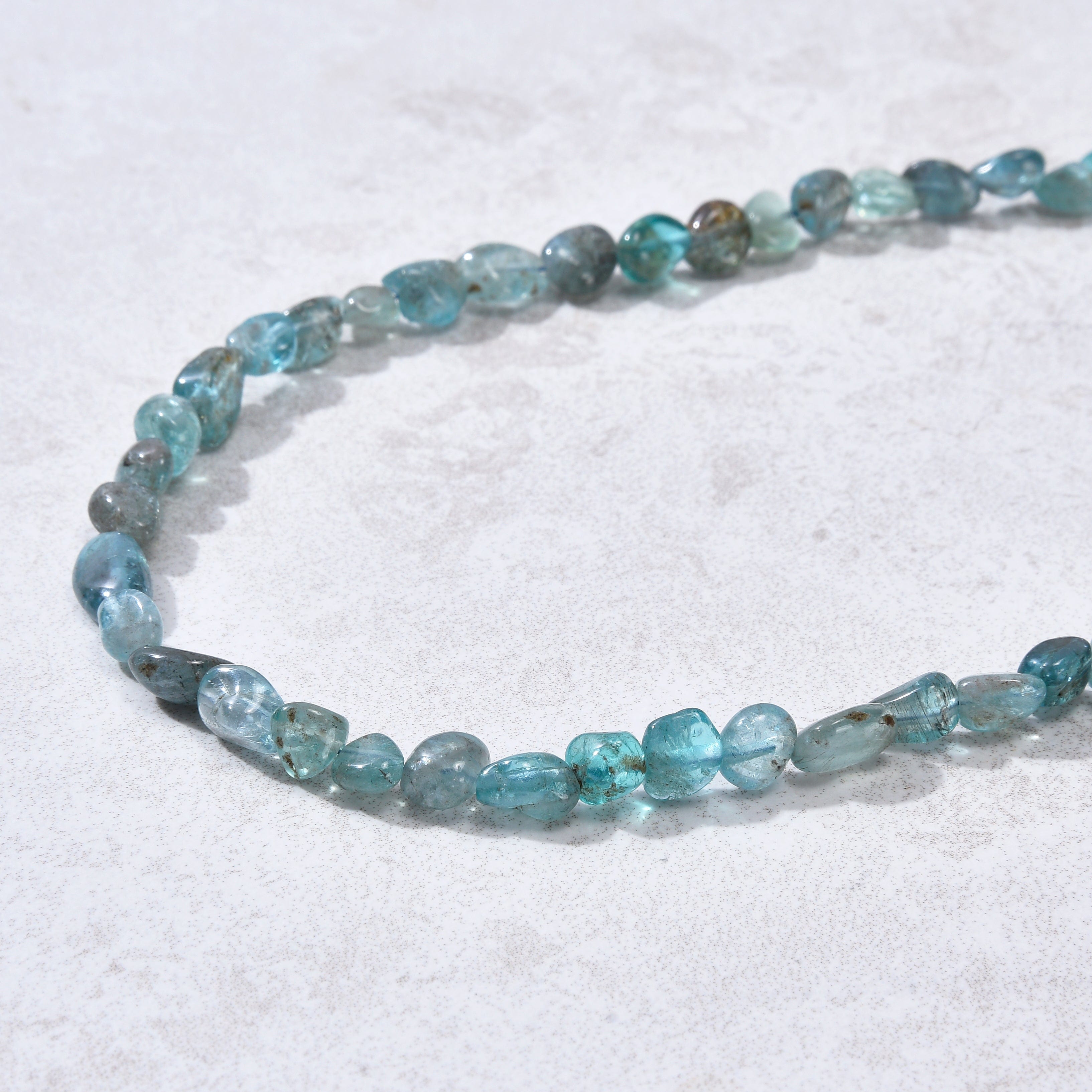 KALIFANO Gemstone Jewelry 8mm Apatite 30" Necklace / Multi wrap Bracelet N77-AP