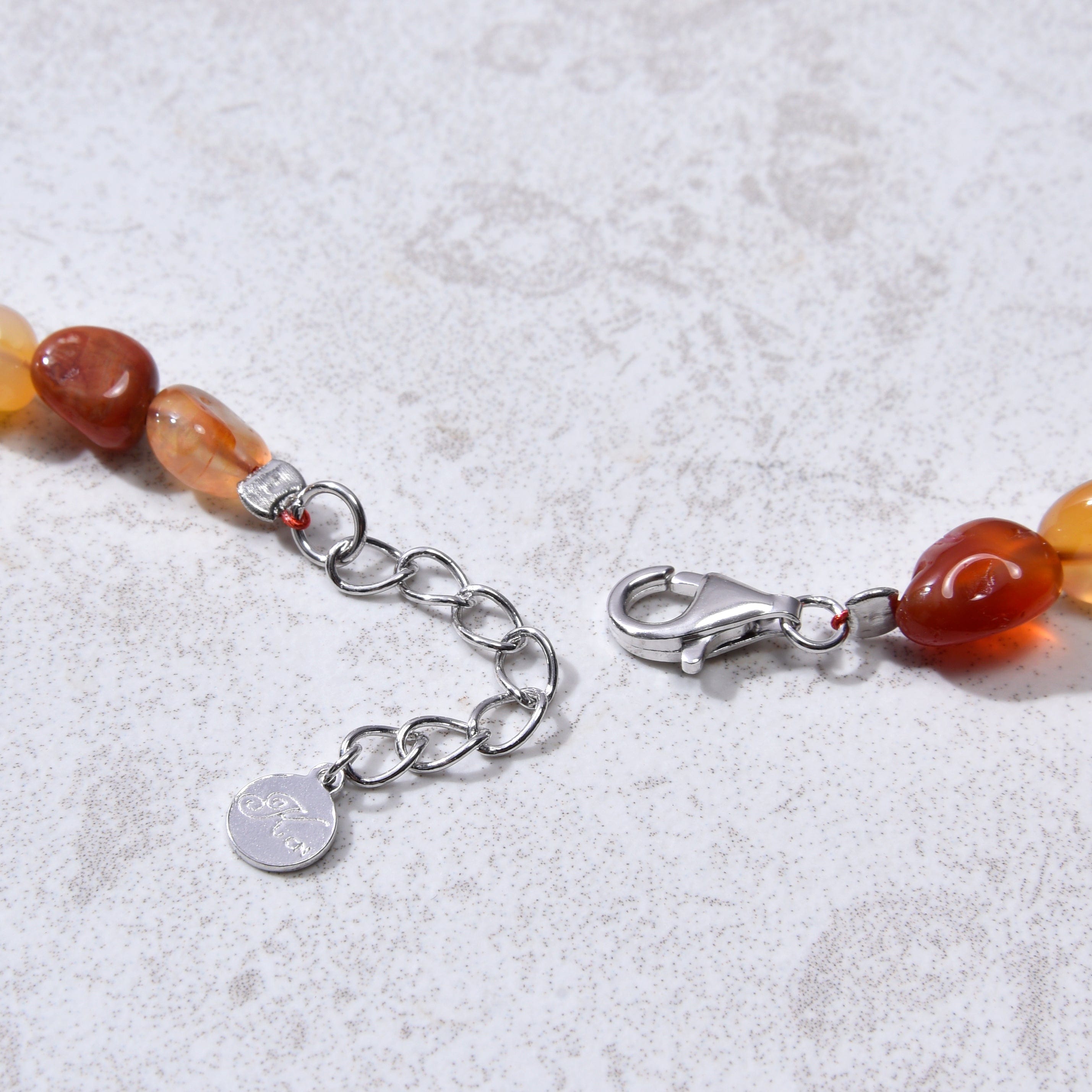 KALIFANO Gemstone Jewelry 8mm Carnelian 30" Necklace / Multi wrap Bracelet N77-CR