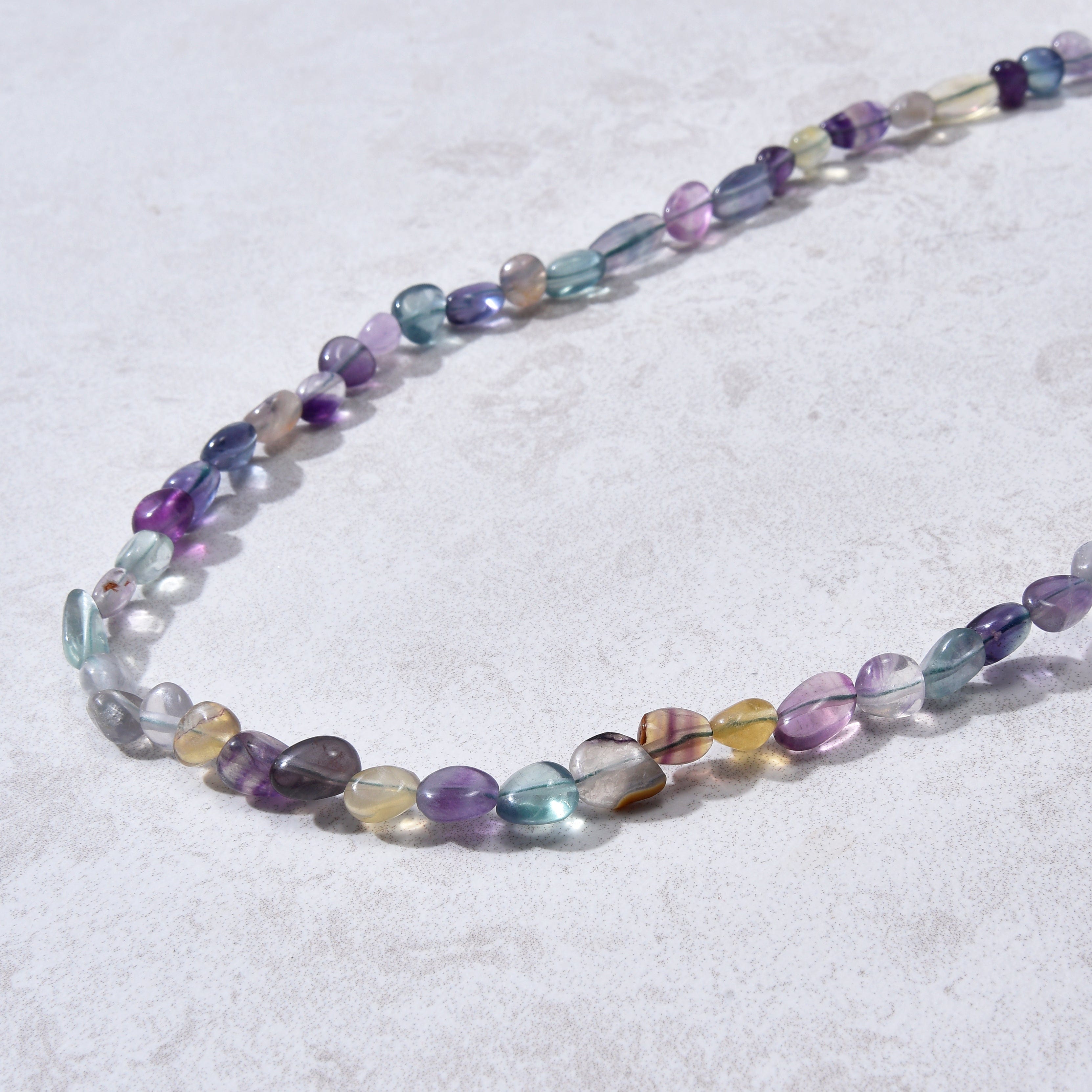 KALIFANO Gemstone Jewelry 8mm Fluorite 30" Necklace / Multi wrap Bracelet N77-FL
