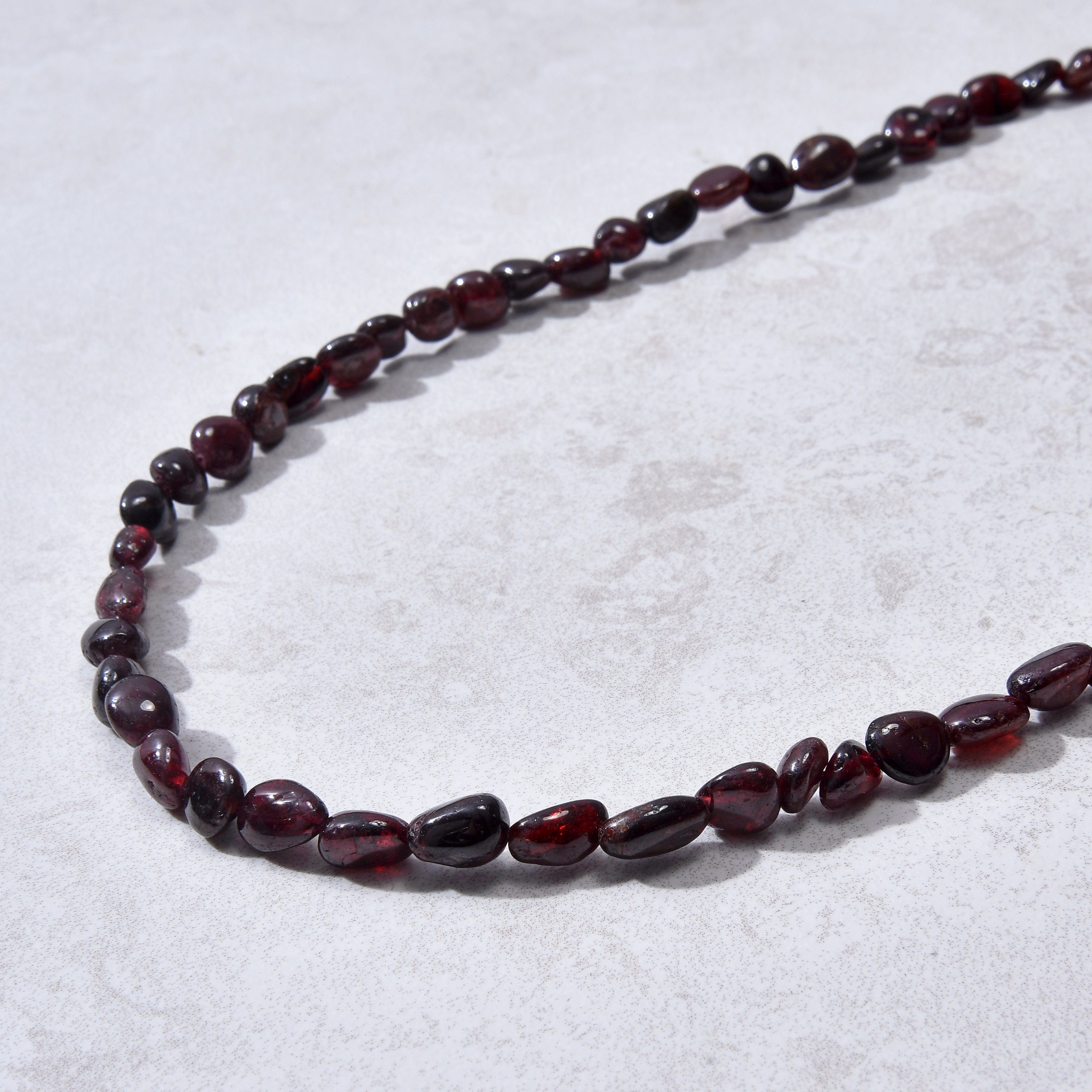 KALIFANO Gemstone Jewelry 8mm Garnet 30" Necklace / Multi wrap Bracelet N77-GA