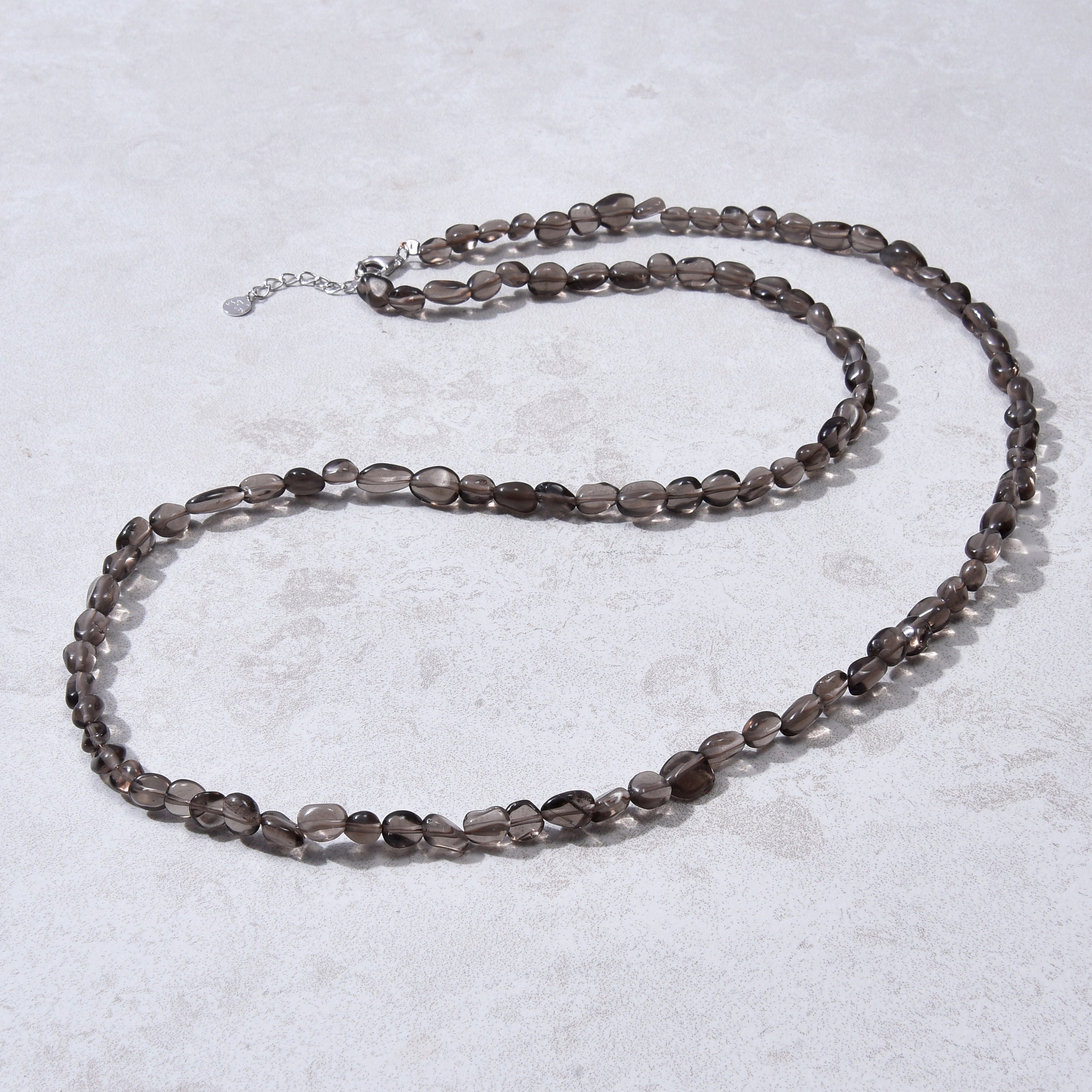 KALIFANO Gemstone Jewelry 8mm Obsidian 30" Necklace / Multi wrap Bracelet N77-OB