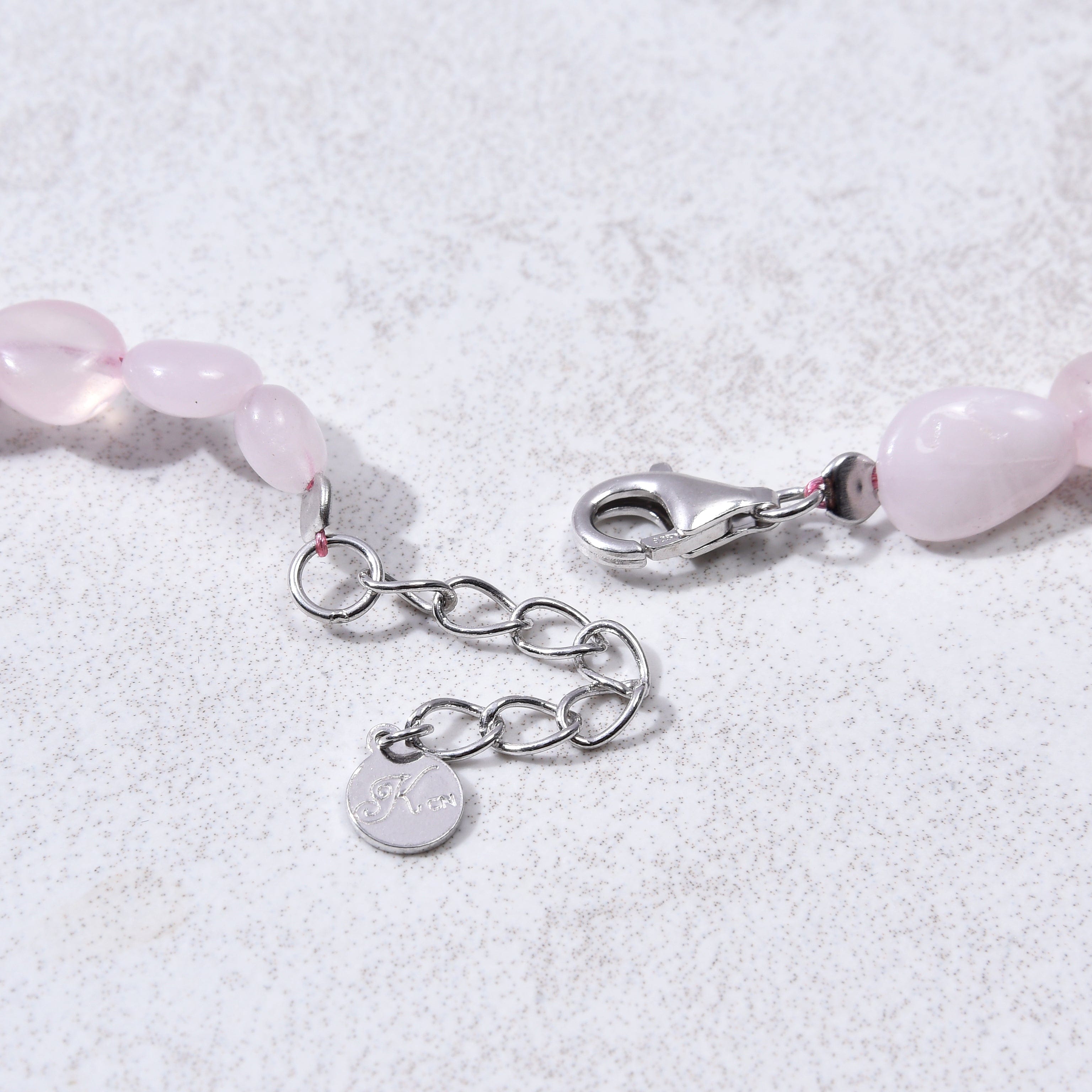 KALIFANO Gemstone Jewelry 8mm Rose Quartz 30" Necklace / Multi wrap Bracelet N77-RQ