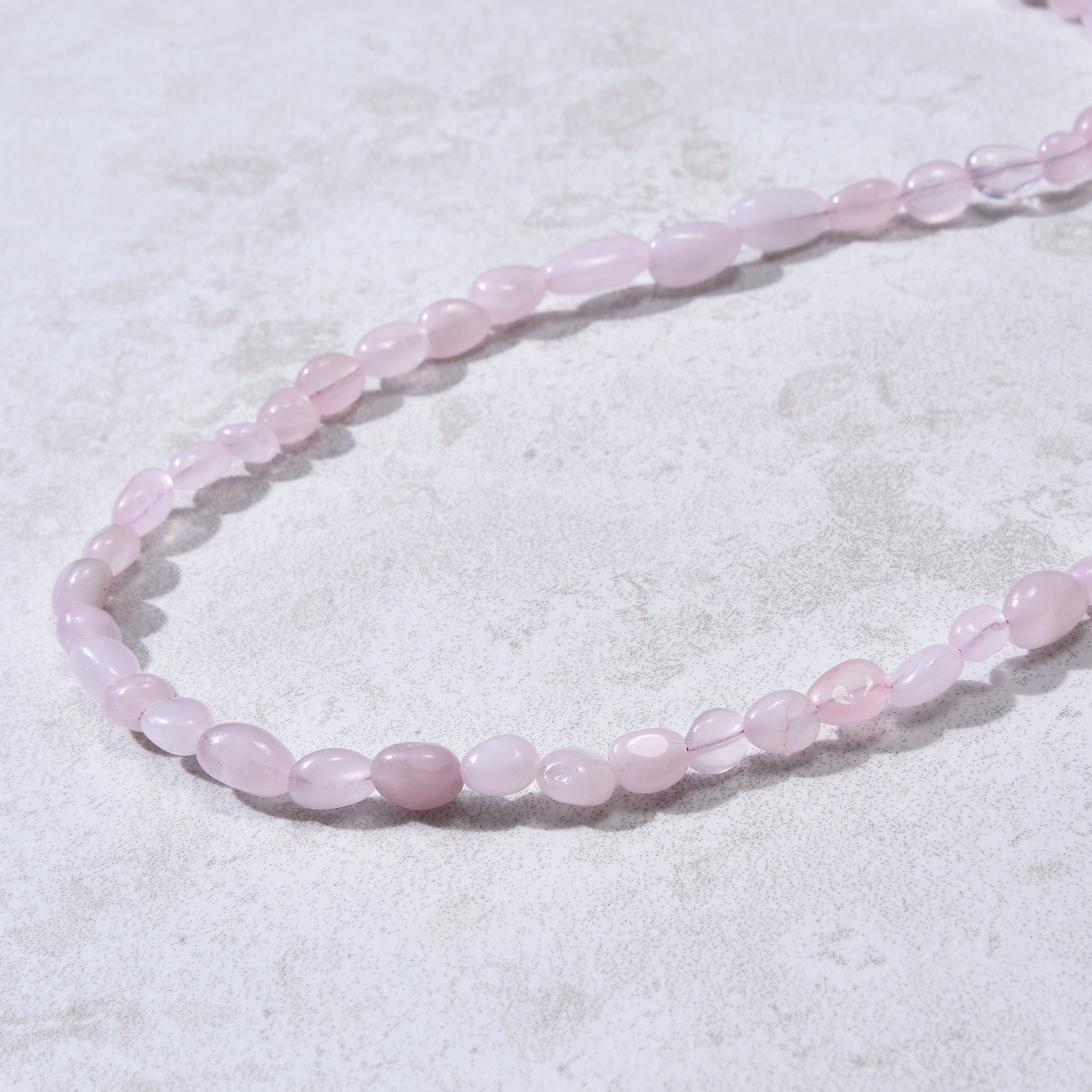 KALIFANO Gemstone Jewelry 8mm Rose Quartz 30" Necklace / Multi wrap Bracelet N77-RQ