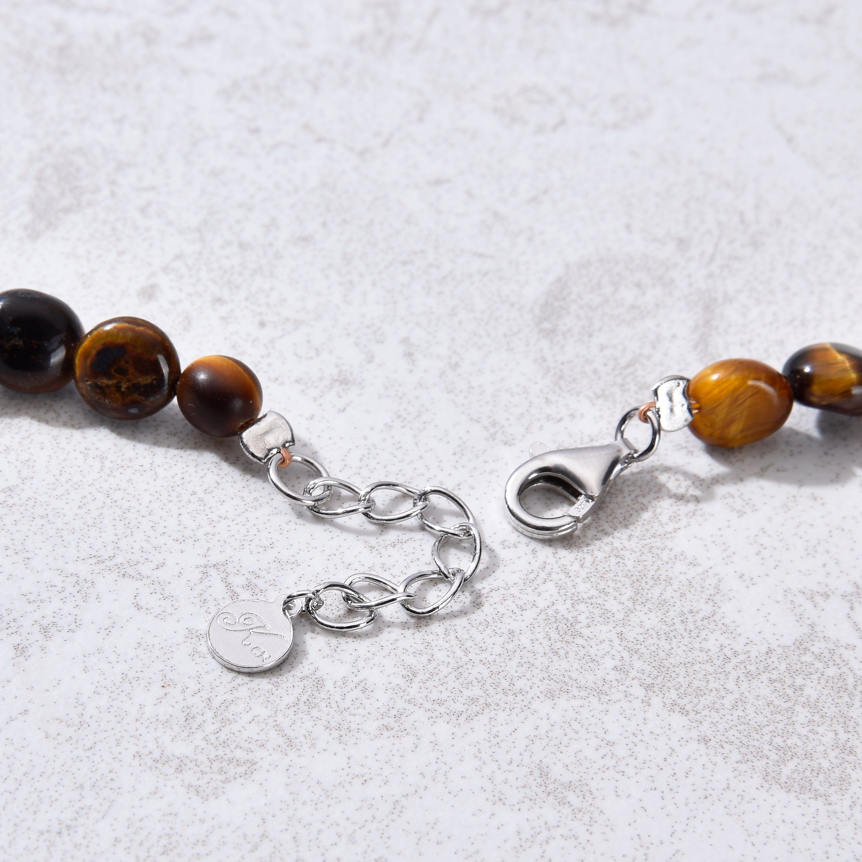 KALIFANO Gemstone Jewelry 8mm Tiger Eye 30" Necklace / Multi wrap Bracelet N77-TE